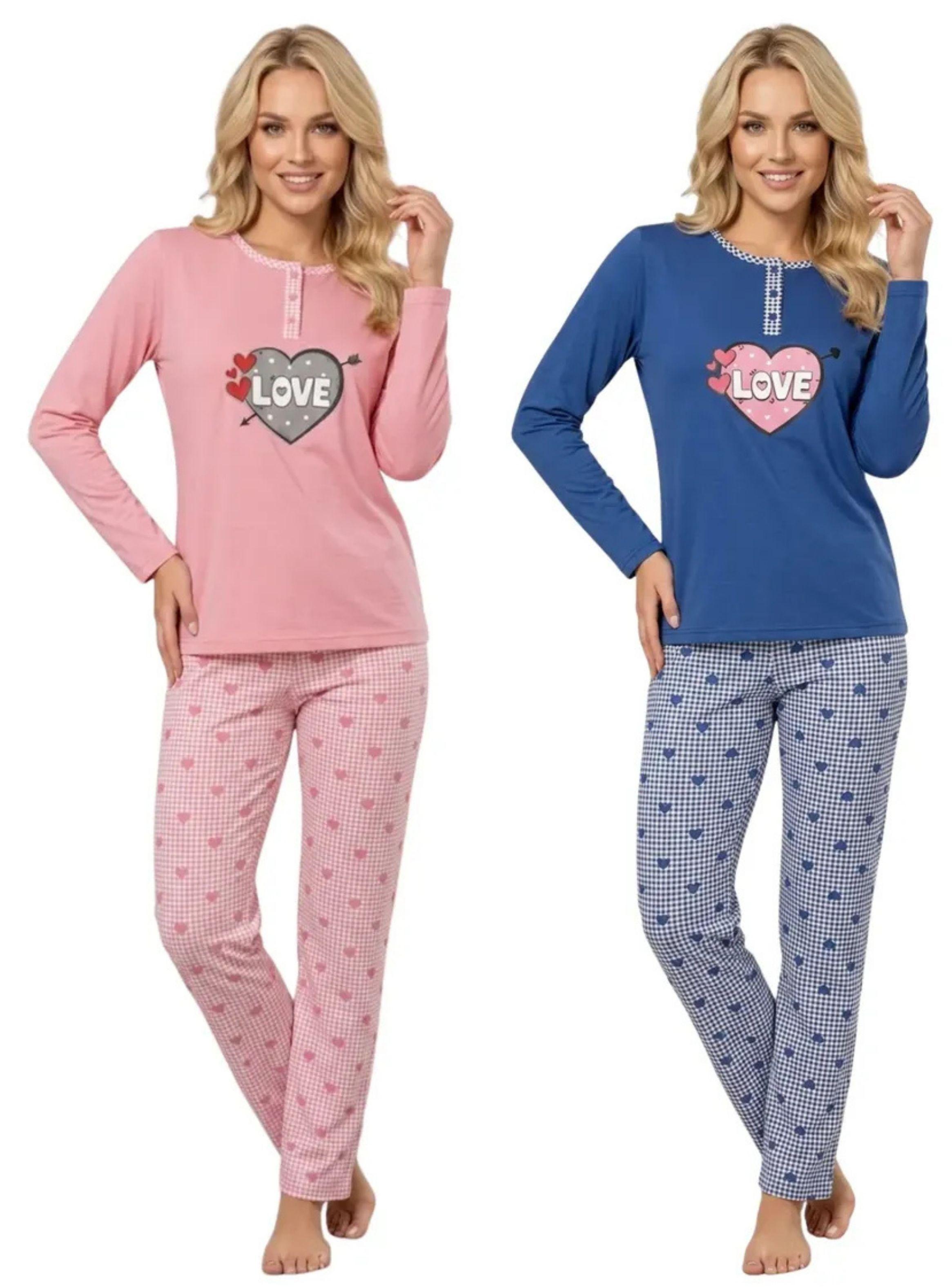 Pack 2 Pijama Mujer Manga Larga. Pantalón Y Polera. Oferta! 420-1