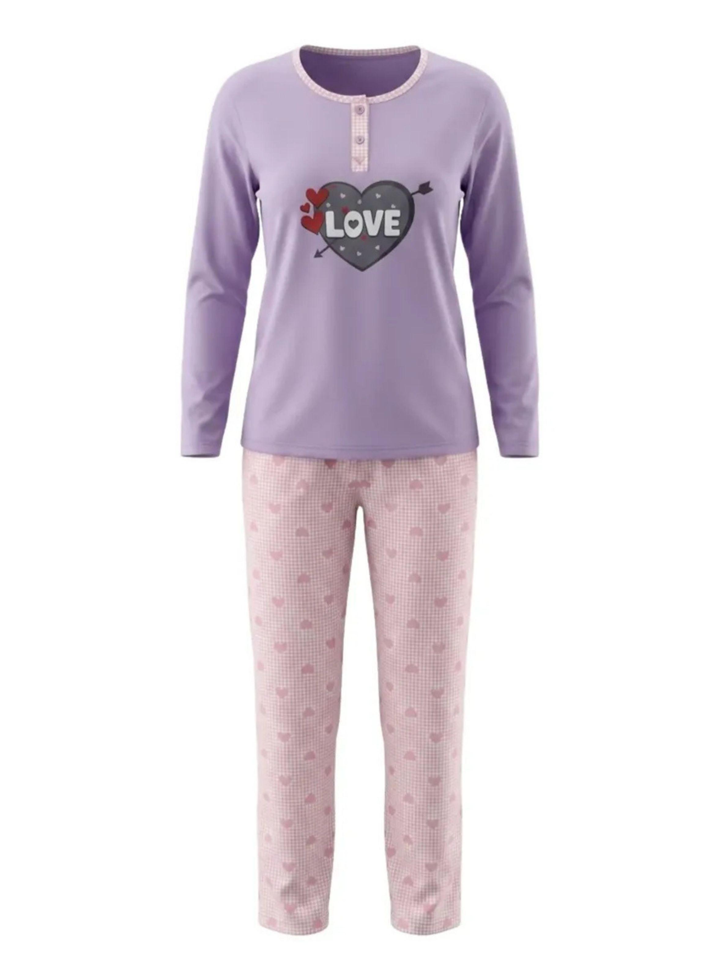 Pack 2 Pijama Mujer Manga Larga. Pantalón Y Polera. Oferta! 420-5