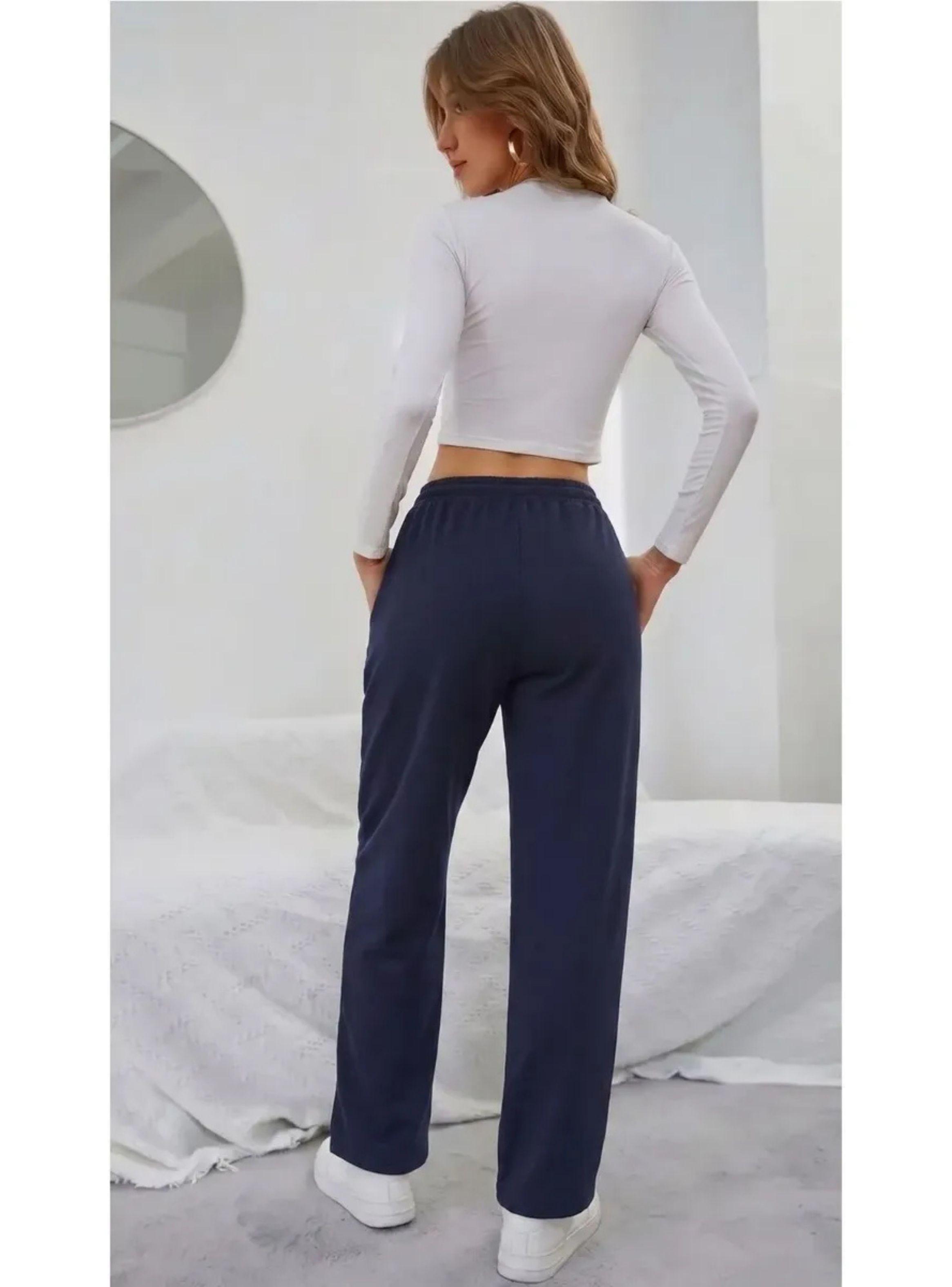 Pantalón Recto Jogger Buzo Mujer Algodón Forro Polar 138-4