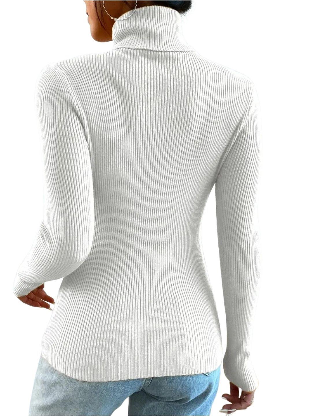 Sweater Beatle Lana Mujer Cuello Alto Doble Otoño Invierno T50-1