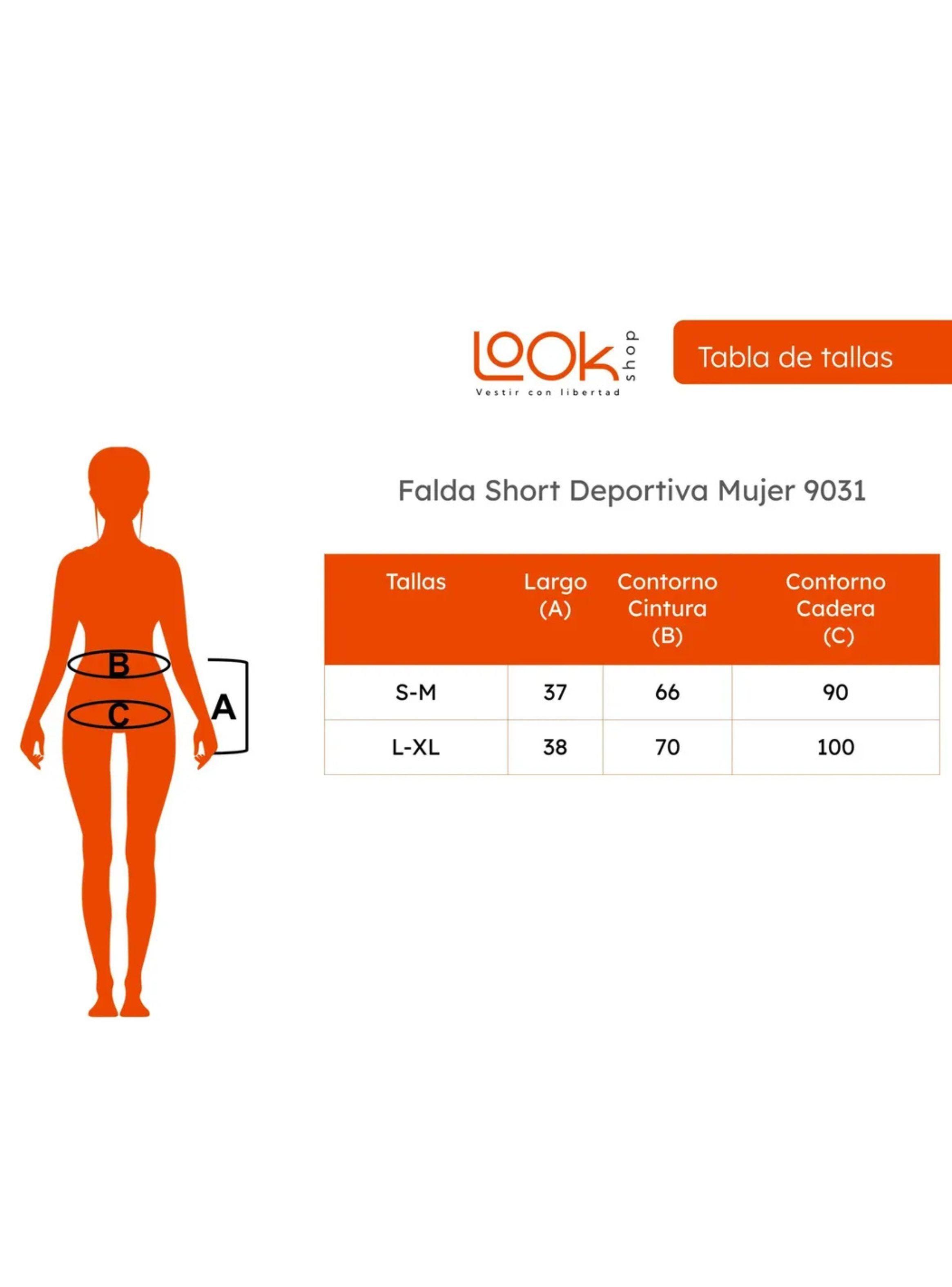 Falda Short Deportiva Mujer Tiro Alto Yoga Con Bolsillo 9031-6