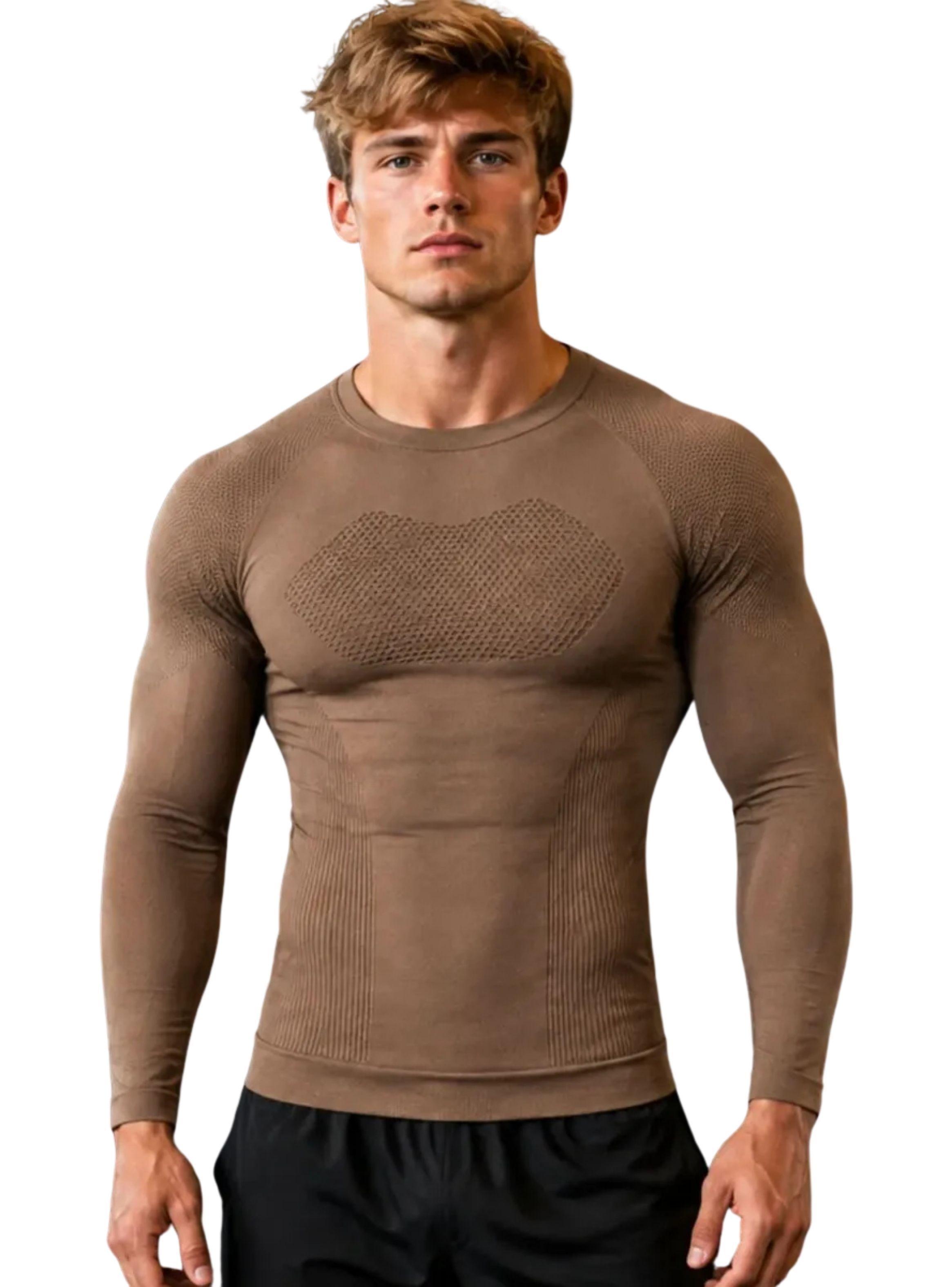 Camiseta Hombre Compresión Deportiva Gimnasio Primera Capa 7463-0