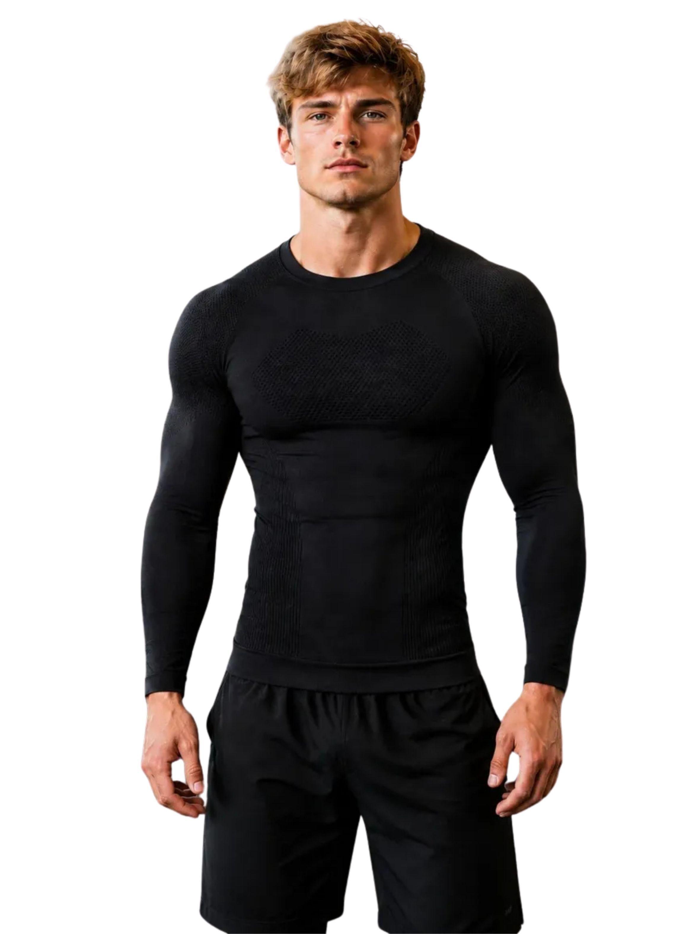 Camiseta Hombre Compresión Deportiva Gimnasio Primera Capa 7463-0