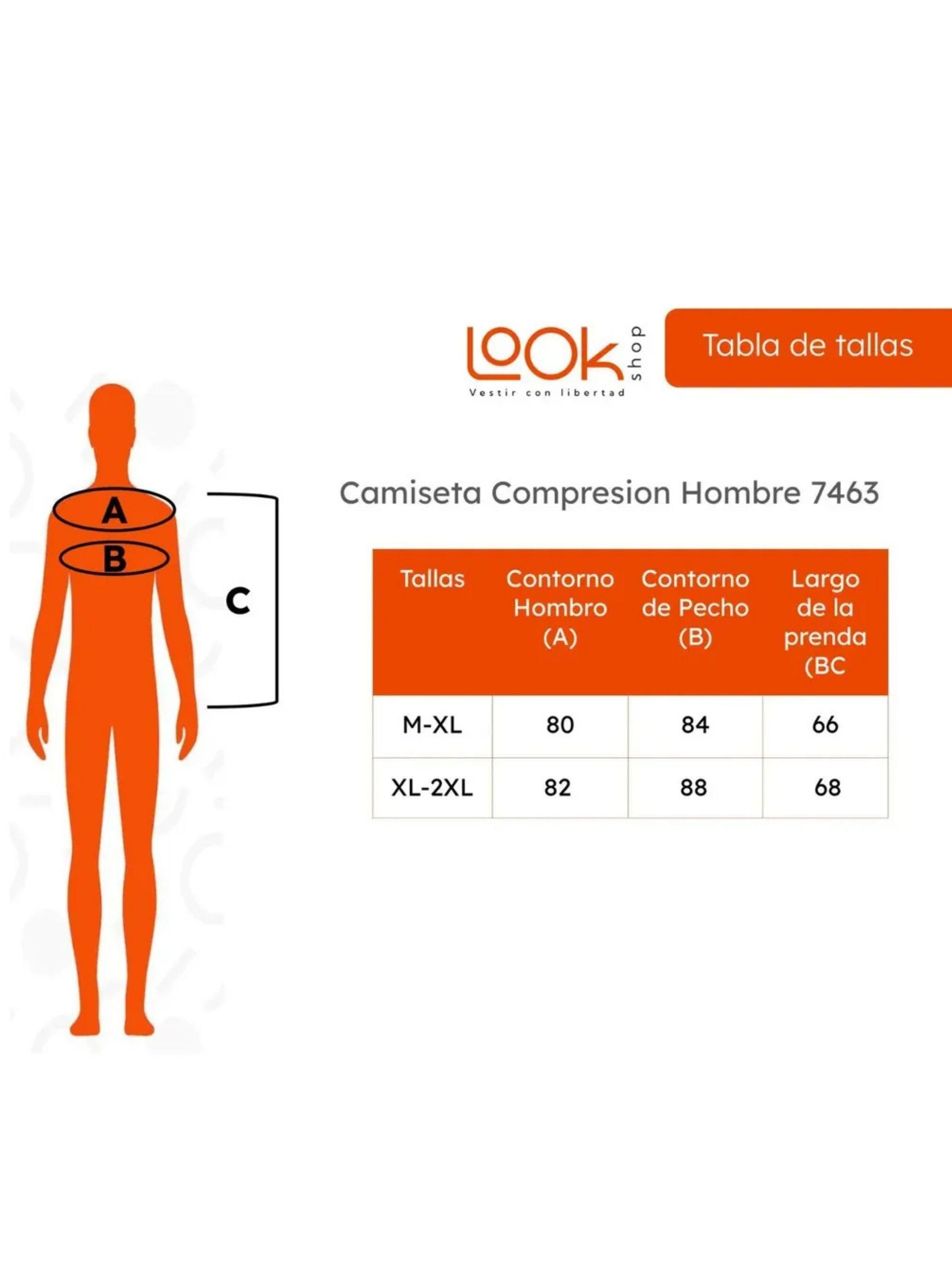 Camiseta Hombre Compresión Deportiva Gimnasio Primera Capa 7463-7