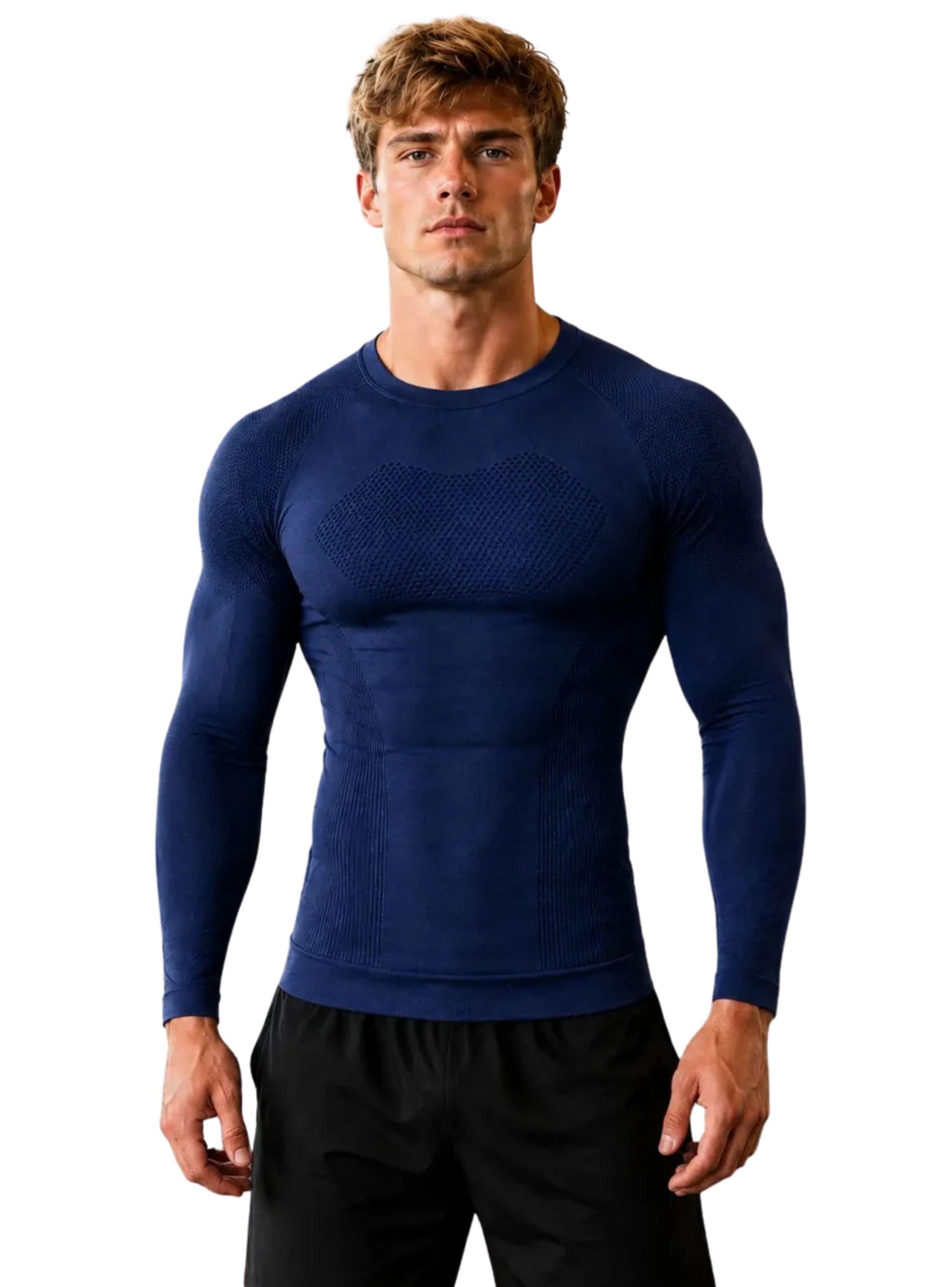 Camiseta Hombre Compresión Deportiva Gimnasio Primera Capa 7463-0