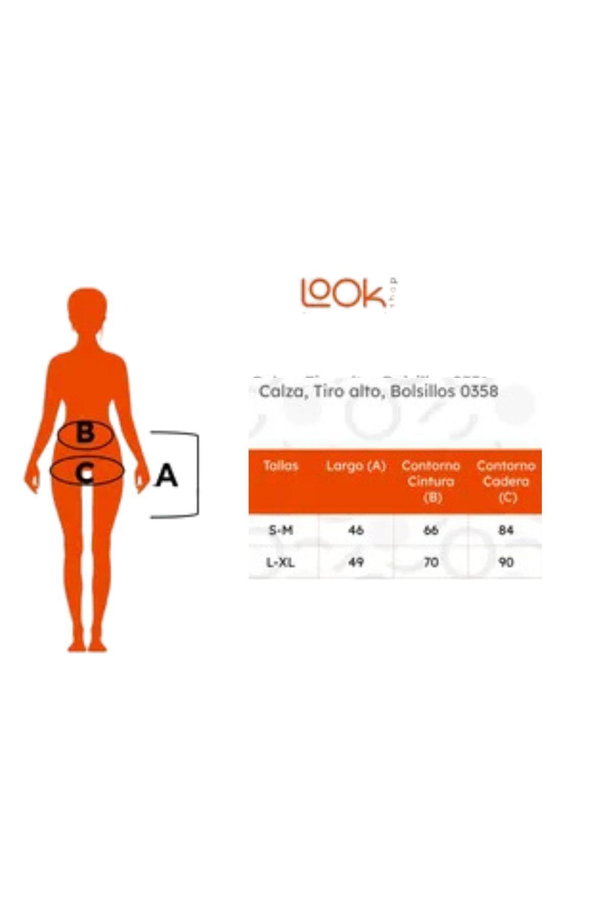 Calza Corta Mujer, Short Deportivo Tiro Alto, Bolsillos 0358-3