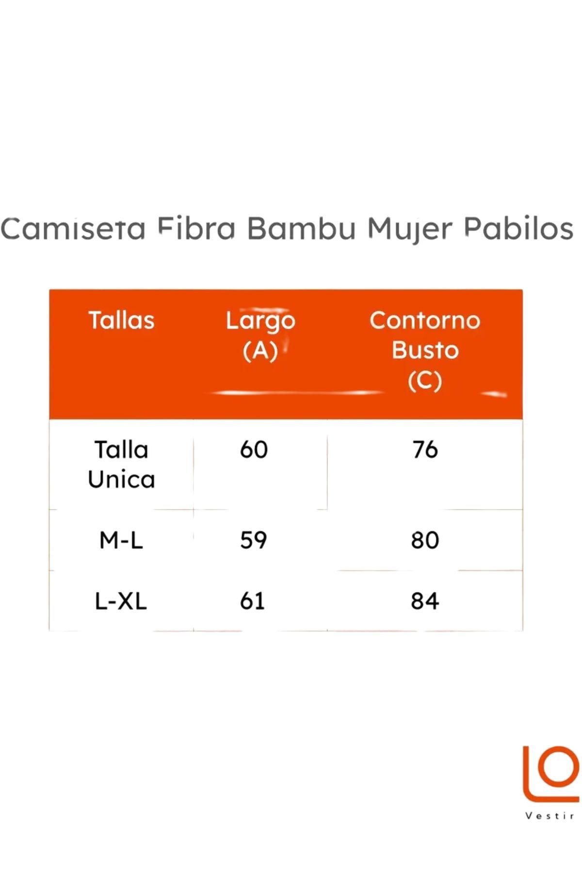 Camiseta Fibra Bambú Mujer Pabilos. Elasticada 710-1