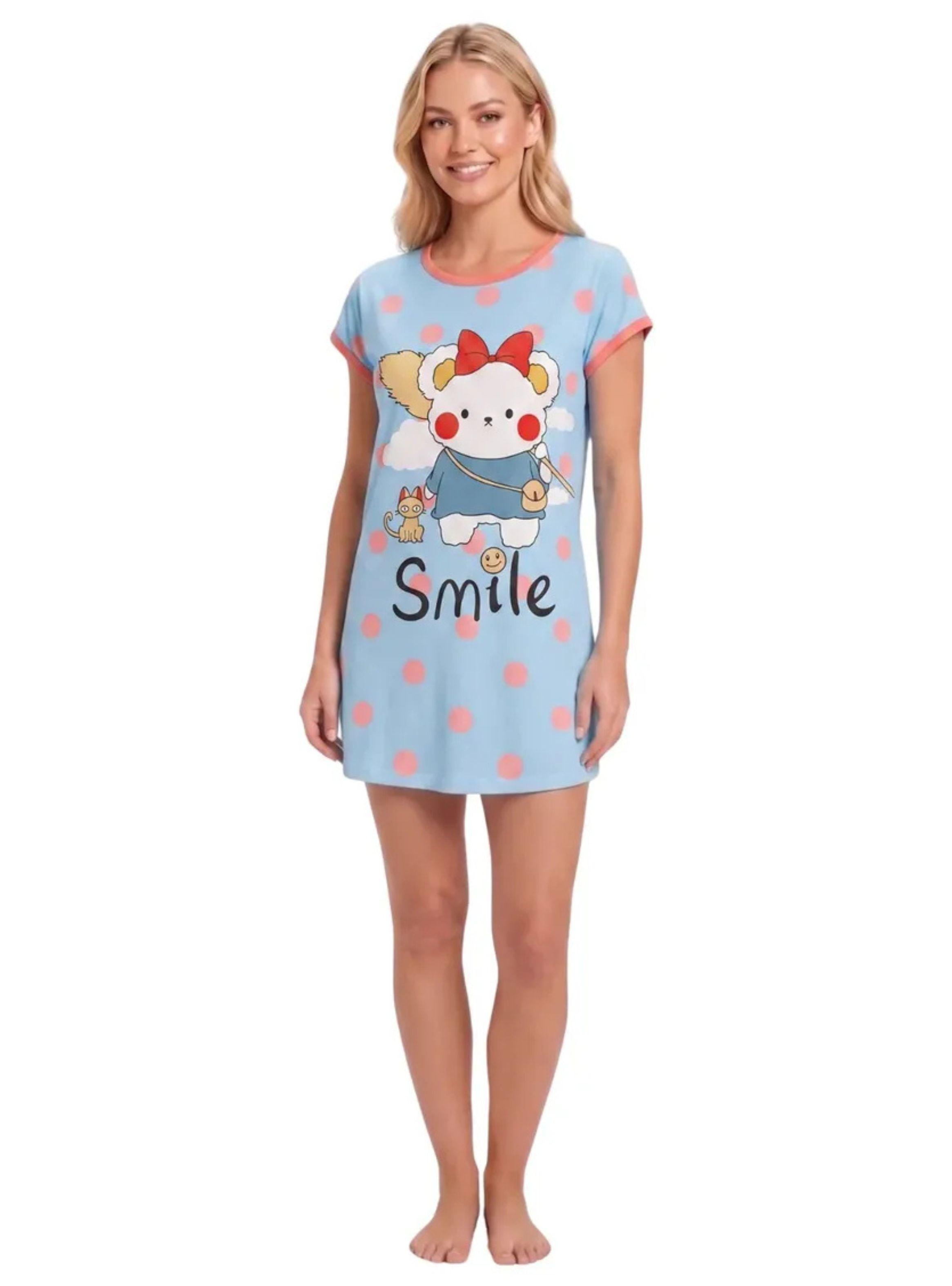 Pijama Mujer Verano Algodón Camisa De Dormir Juvenil 406-0