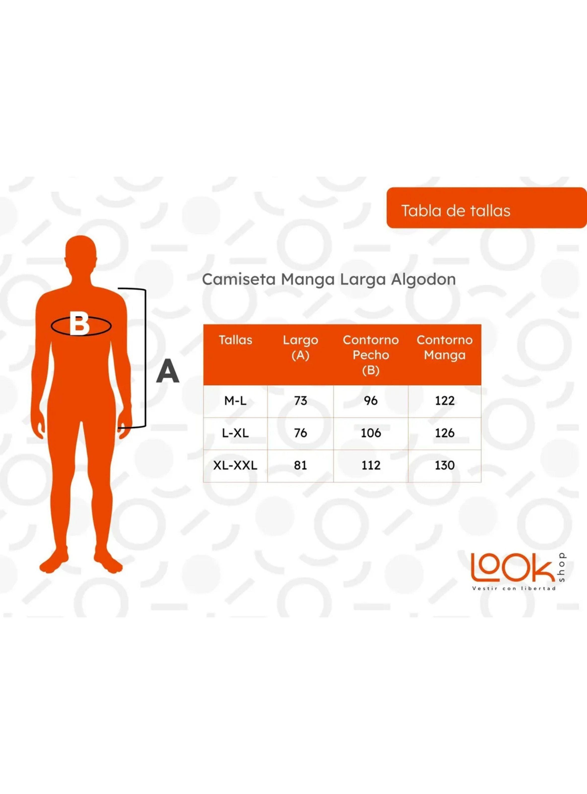 Pack 3 Camiseta Manga Larga Algodón Adulto Y Niños 11-3