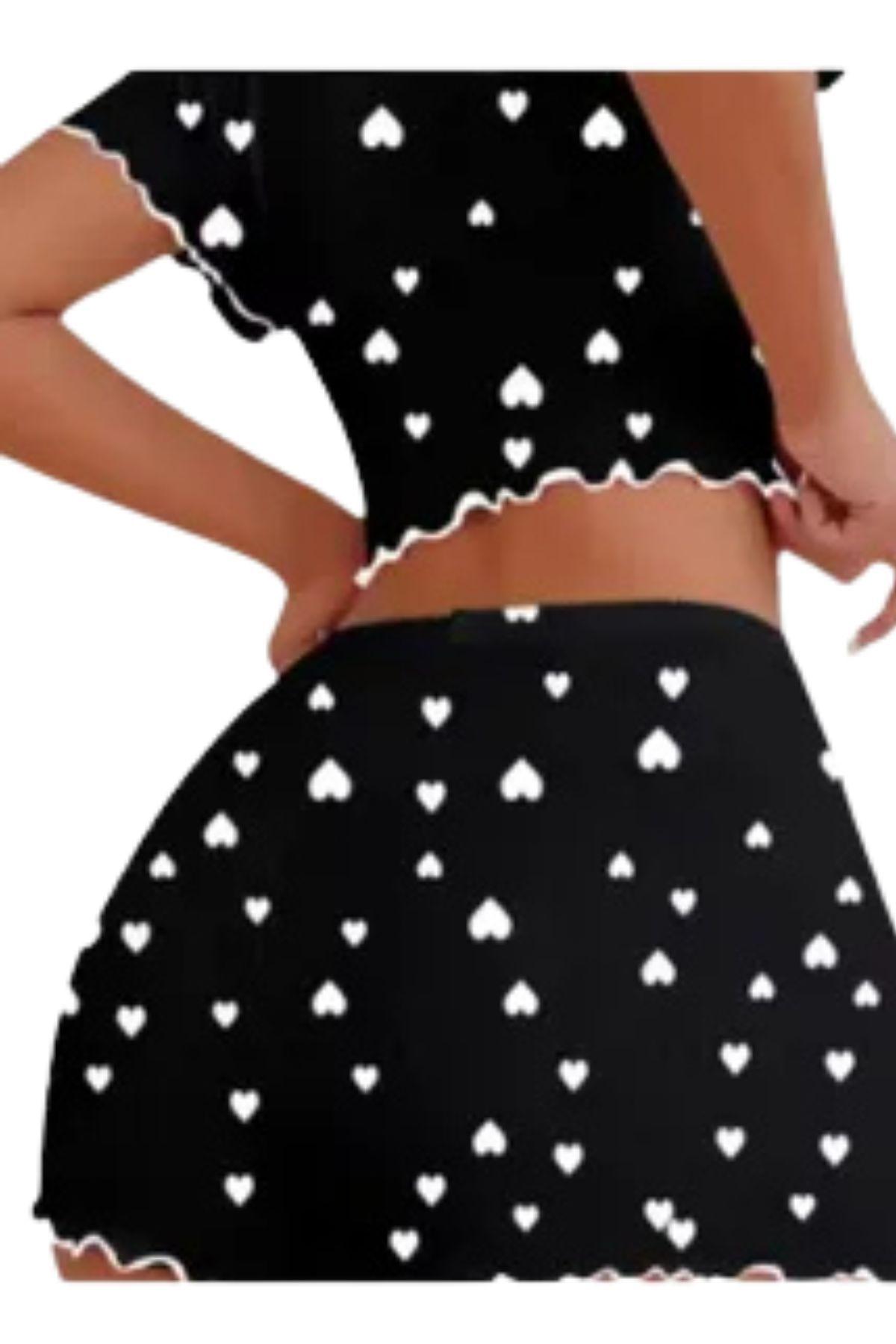 Pijama Corto Lola Juvenil. Conjunto Short Y Polera Mujer. 618-2