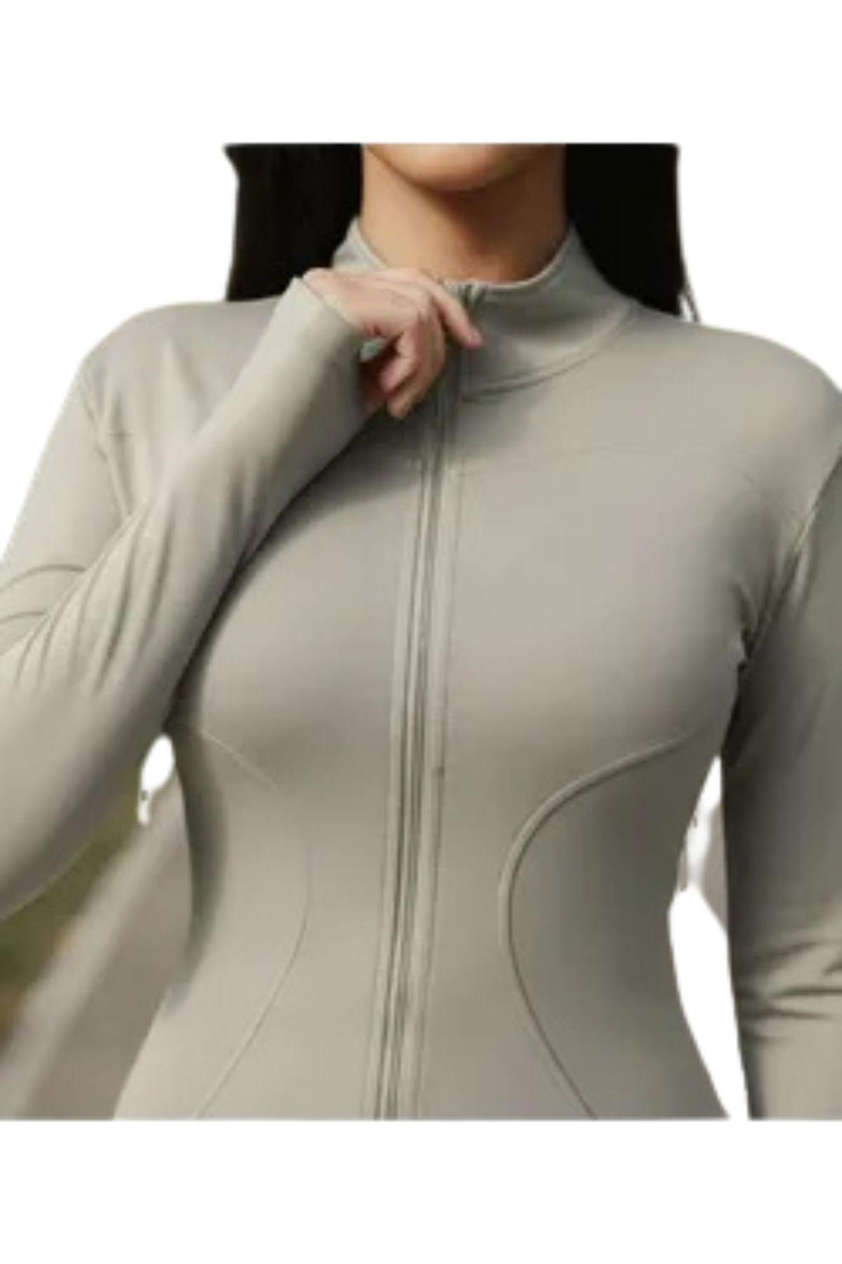 Chaqueta Deportiva Yoga Mujer. Ajustada Compresión Viral 9014-4