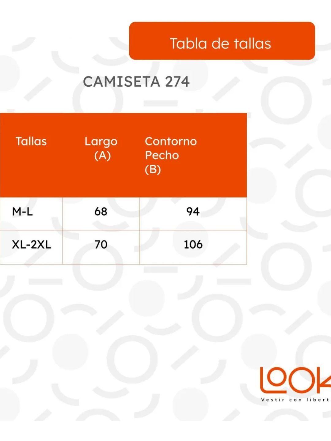 Camiseta Manga Corta Cuello V Hombre. Fibra Bambú. 274  -3