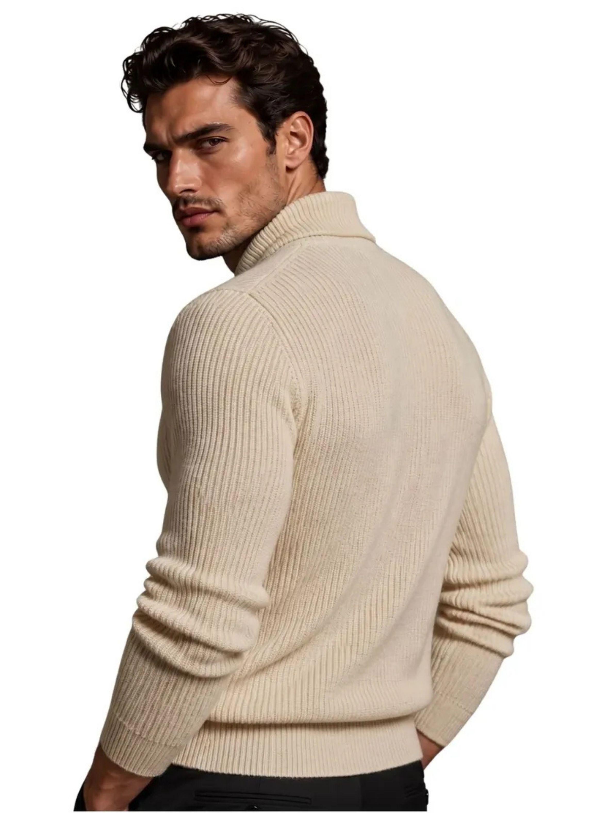 Sweater Hombre Lana Chaleco Cuello V Tejido Calidad Premium 7262-3