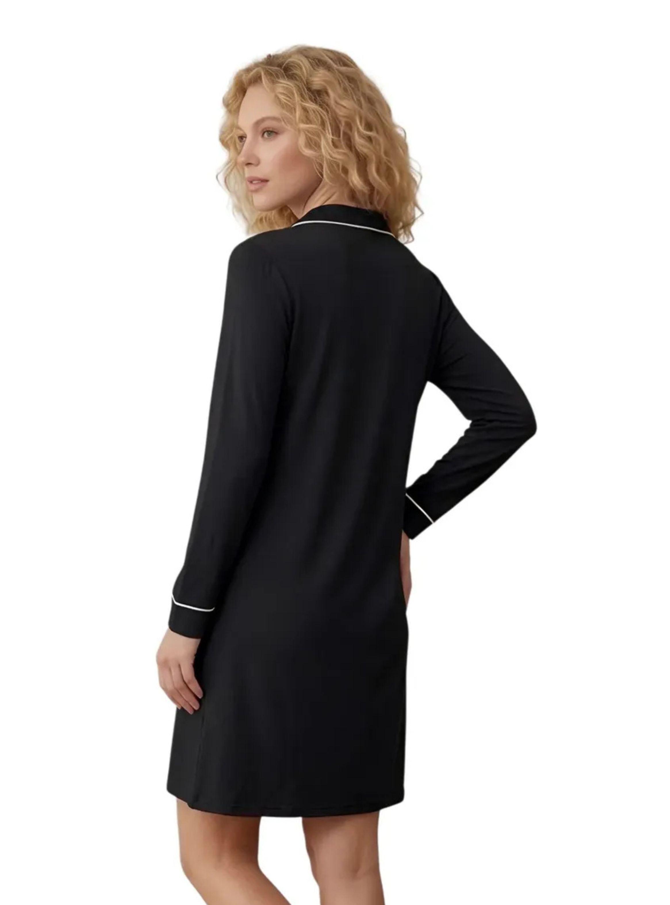 Camisa De Dormir Mujer Elegante Ribetes Calidad Premium 5316-2