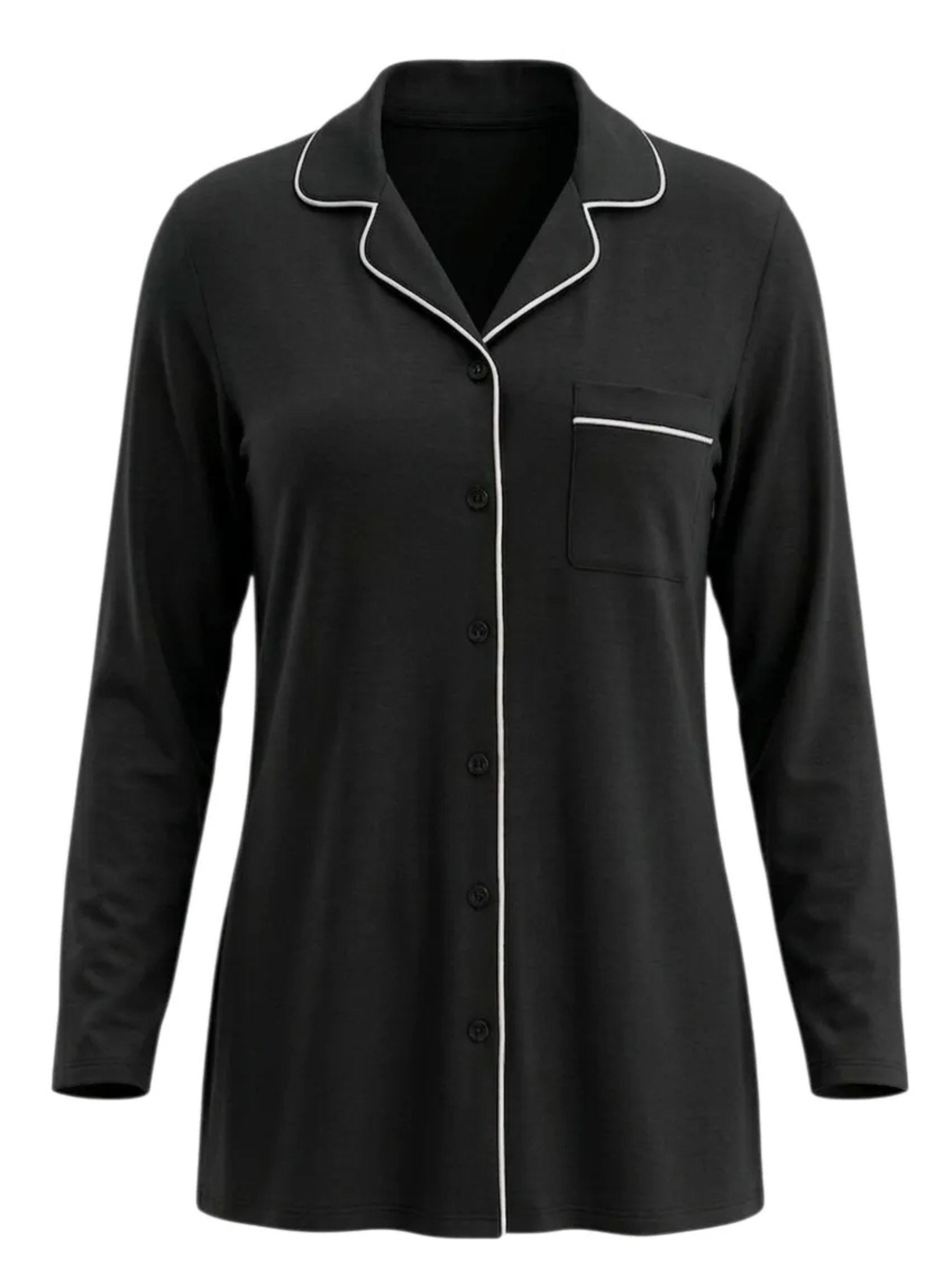 Camisa De Dormir Mujer Elegante Ribetes Calidad Premium 5316-3