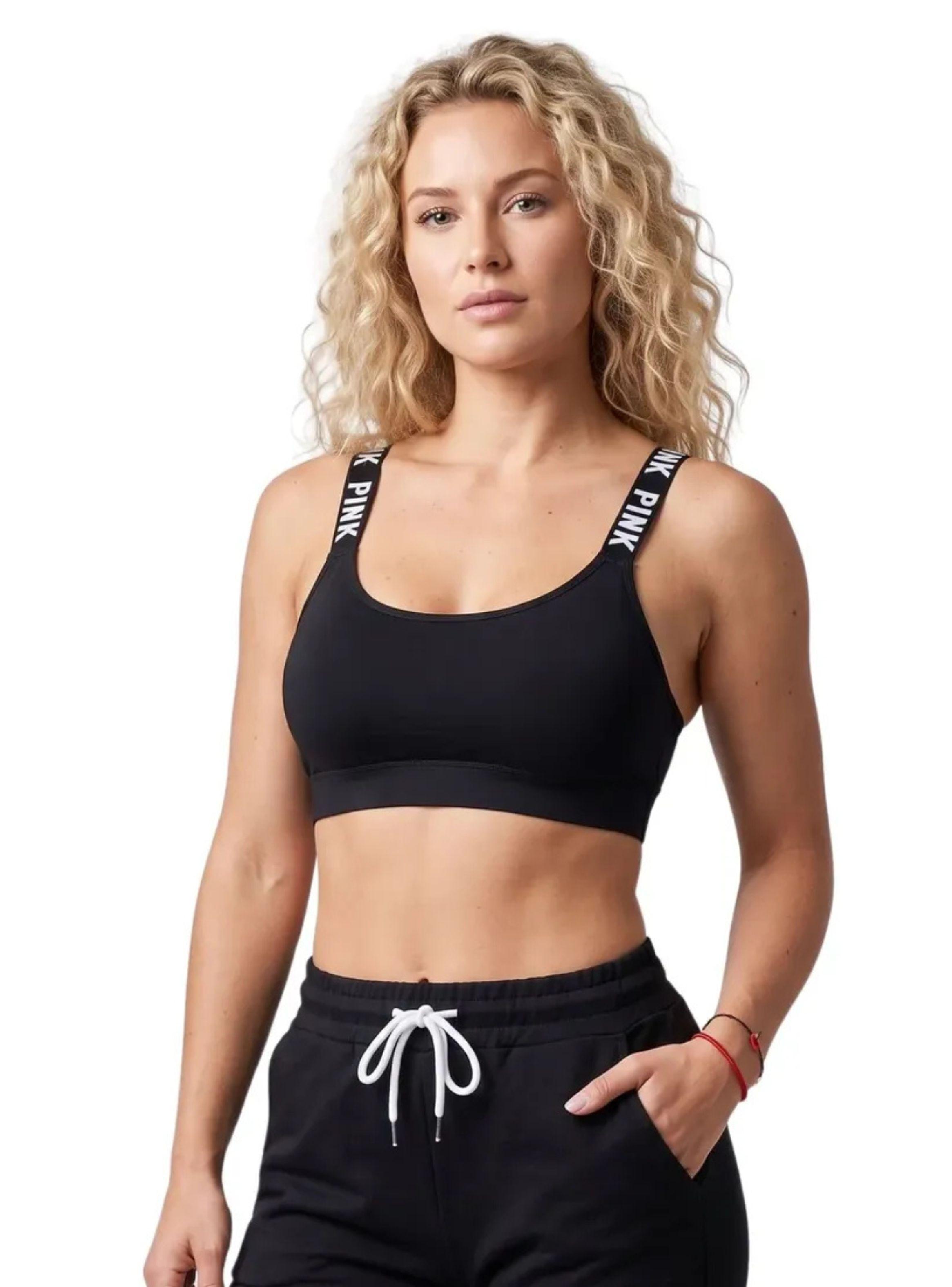 Pack 2 Sostén Top Elasticado Mujer Deportivo Suave. 888-1