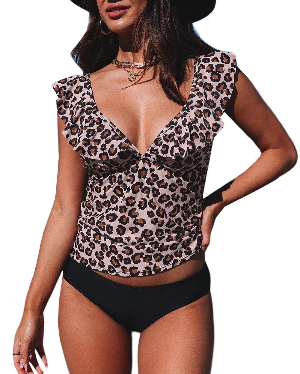 Tankini traje de baño vuelos sexy estampado Gloriahoon-0