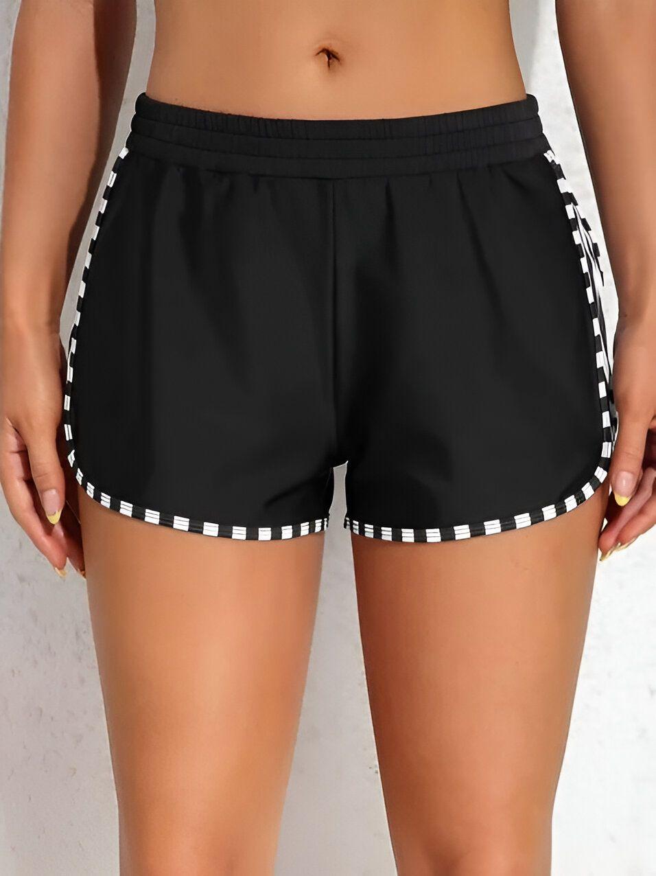 Short De Baño Deportivo Board Striped Zebra Gloriahoon-3