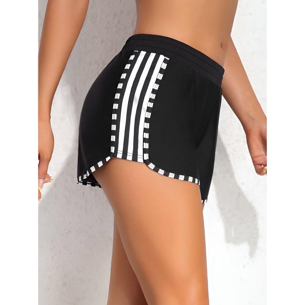 Short De Baño Deportivo Board Striped Zebra Gloriahoon-5