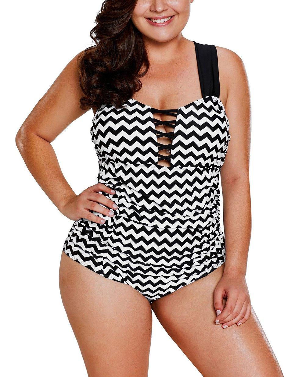 Traje De Baño Mujer Sexy Zig Zag Gloriahoon Talla M-0