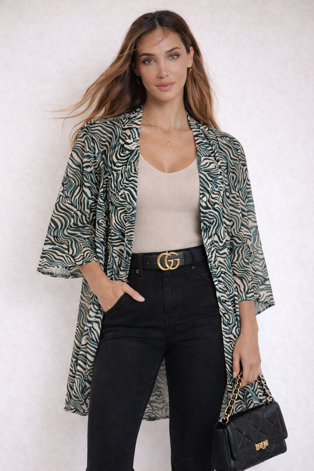 Docor España Kimono camisola mujer diseño Print-4