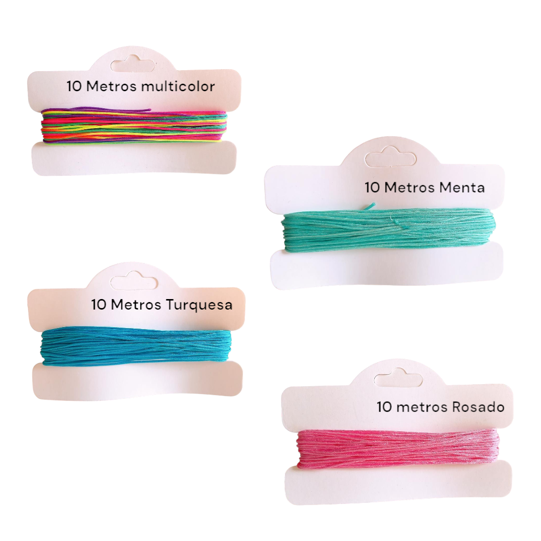 Kit Telar De Madera Para Pulsera + Hilo Chino Mix De Colores -5