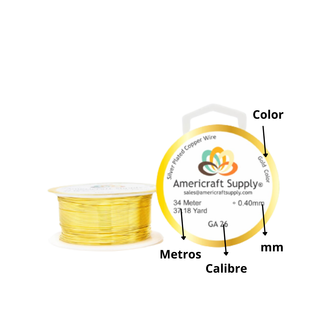 Alambre Para Bisutería Americraft Supply Calibre 26-2