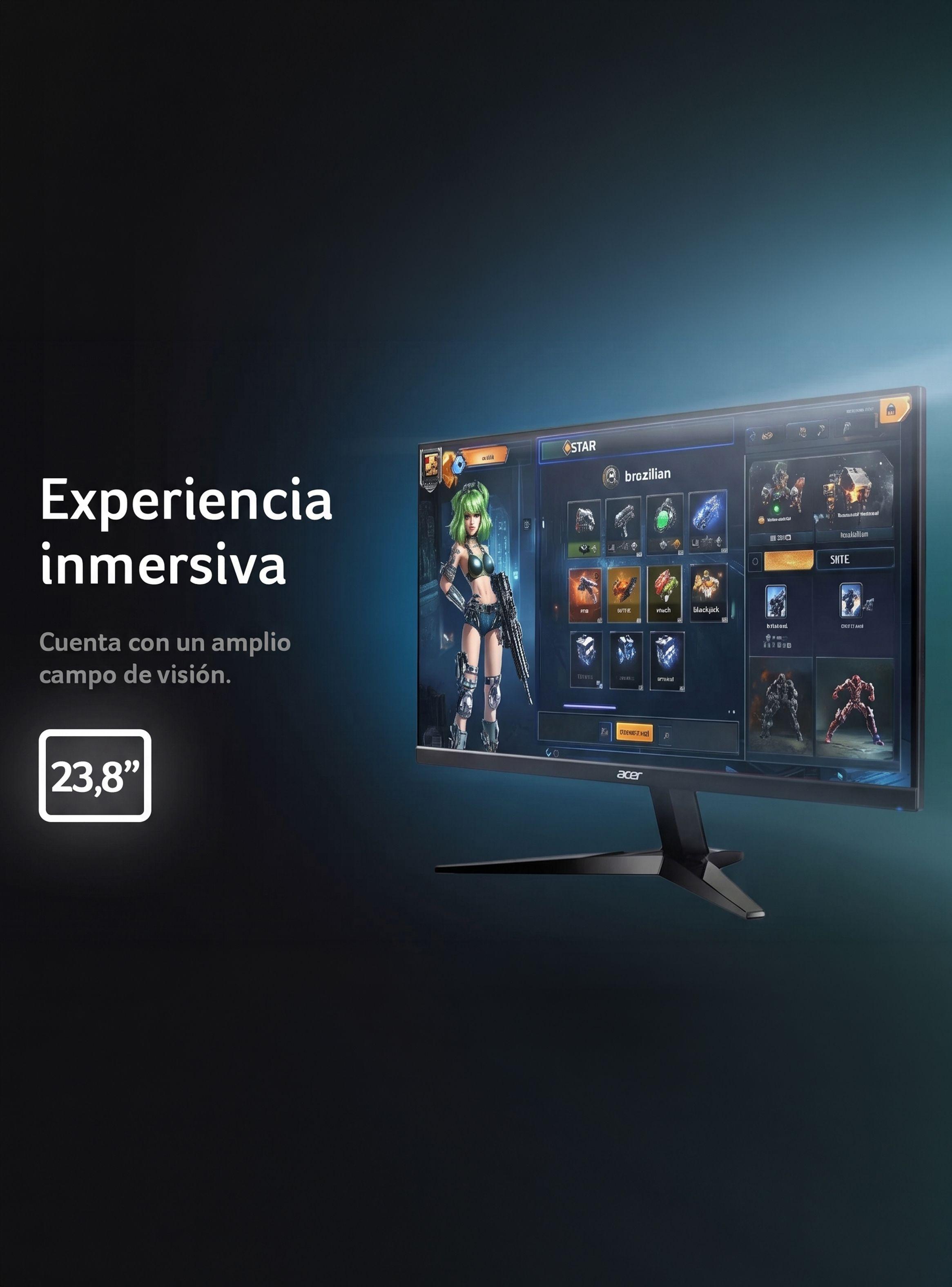 Monitor Acer 23'8 Ips /fhd/ 180 Hz / 1 Ms Vrb / 250 Nt / Hdr-3