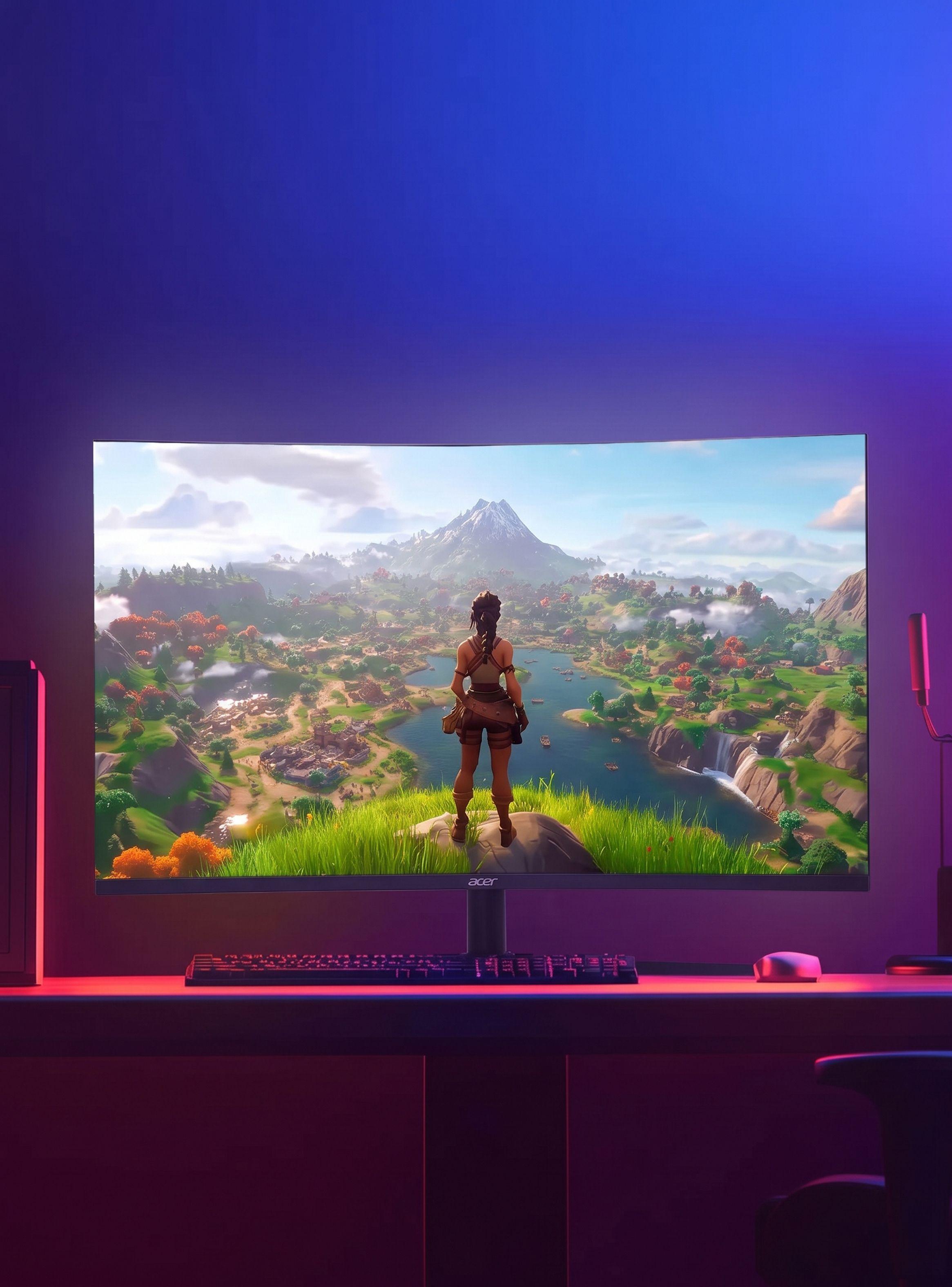 Monitor Gamer ACER  Curvo XZ320Q / 31.5" FHD / Panel VA/ 240 hz /1 ms VRB-7