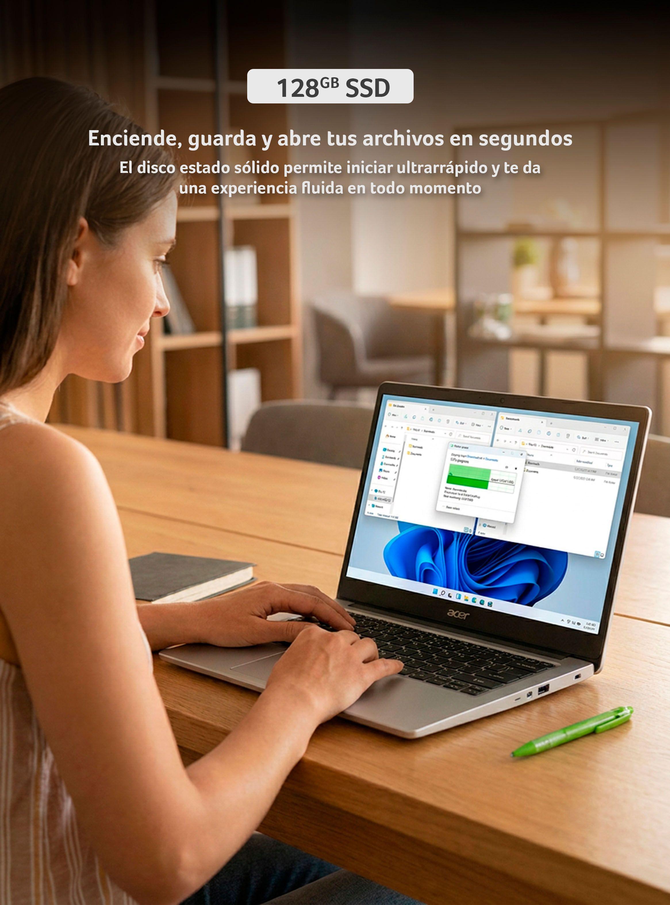 Notebook Aspire Lite AL14-31P-3591-6 / Intel® Core™ i3 8 Núcleos / 8GB RAM / 128GB SSD-5