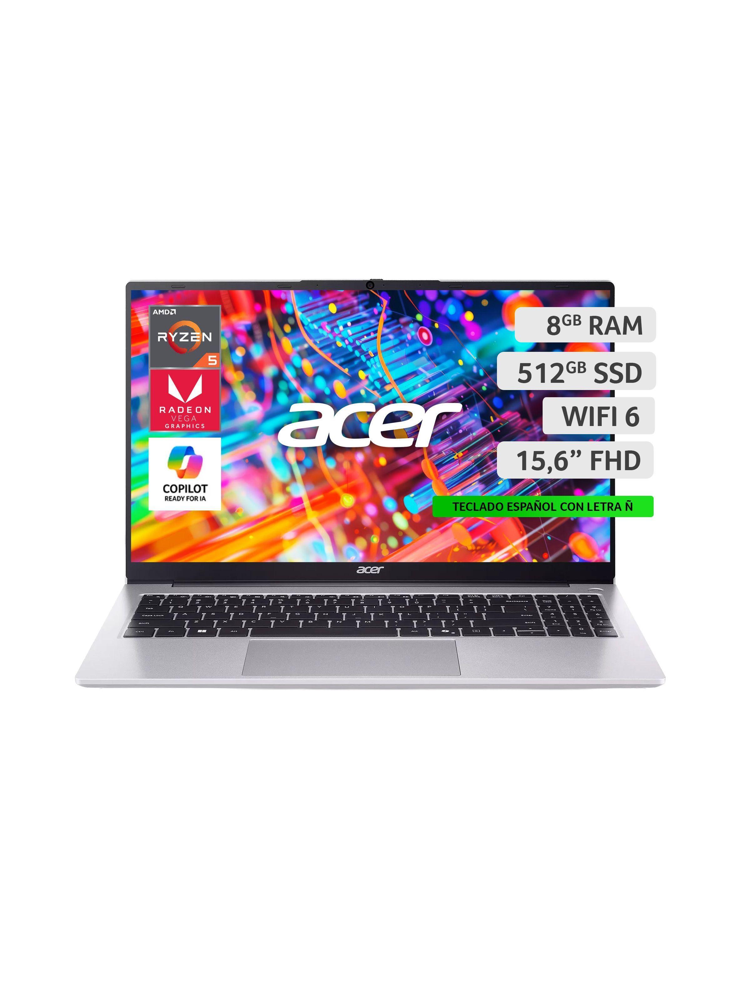 Notebook Aspire Lite AL15-41P-R0ZY-2 AMD Ryzen 5 8GB RAM 512GB SSD 15,6" FHD-0