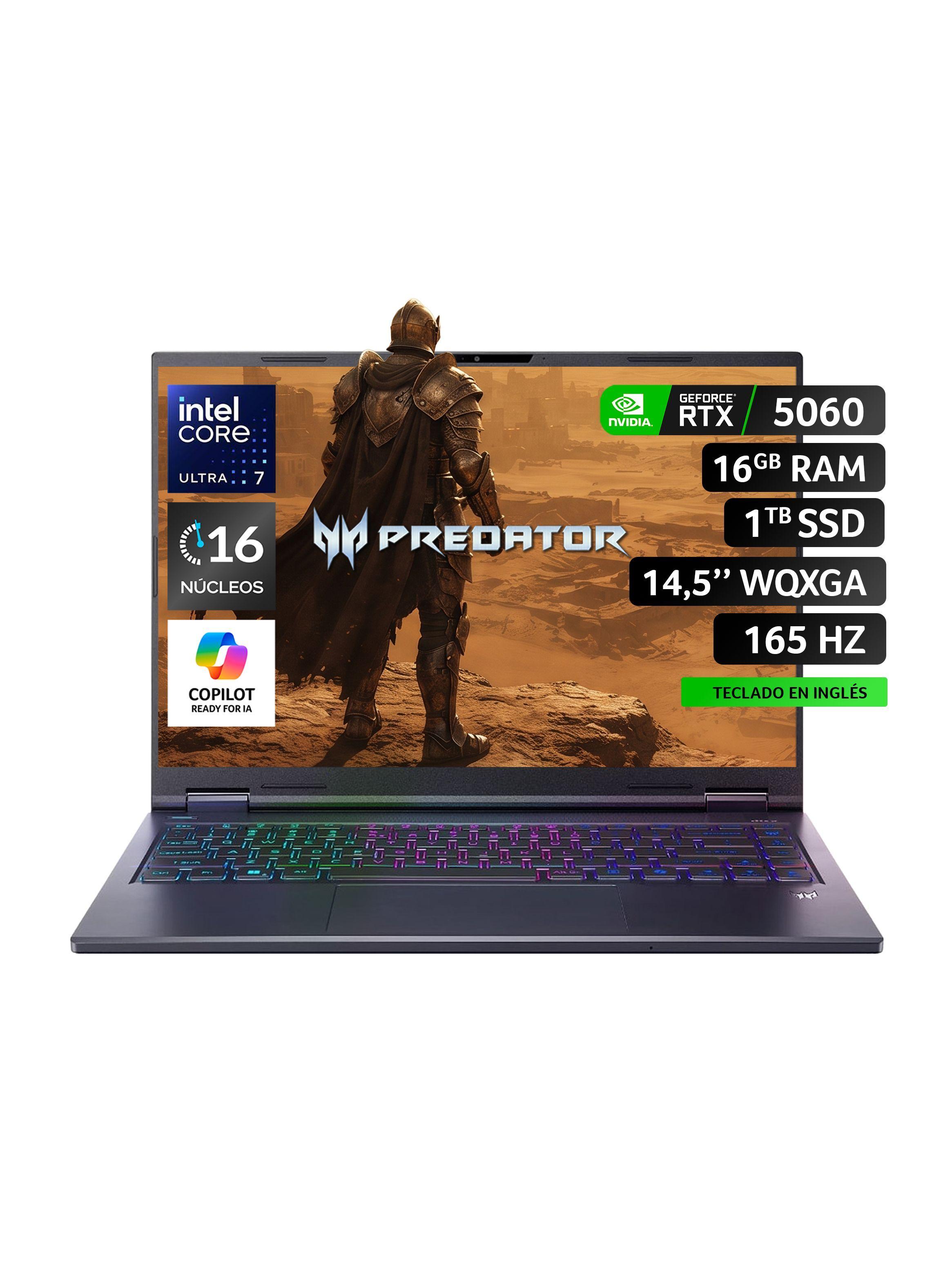 Notebook  Acer PHN14-71-760T-US-1 / Intel Ultra 7 255H / 1TB SSD / 16GB RAM / RTX™ 5060 / 14'5-0