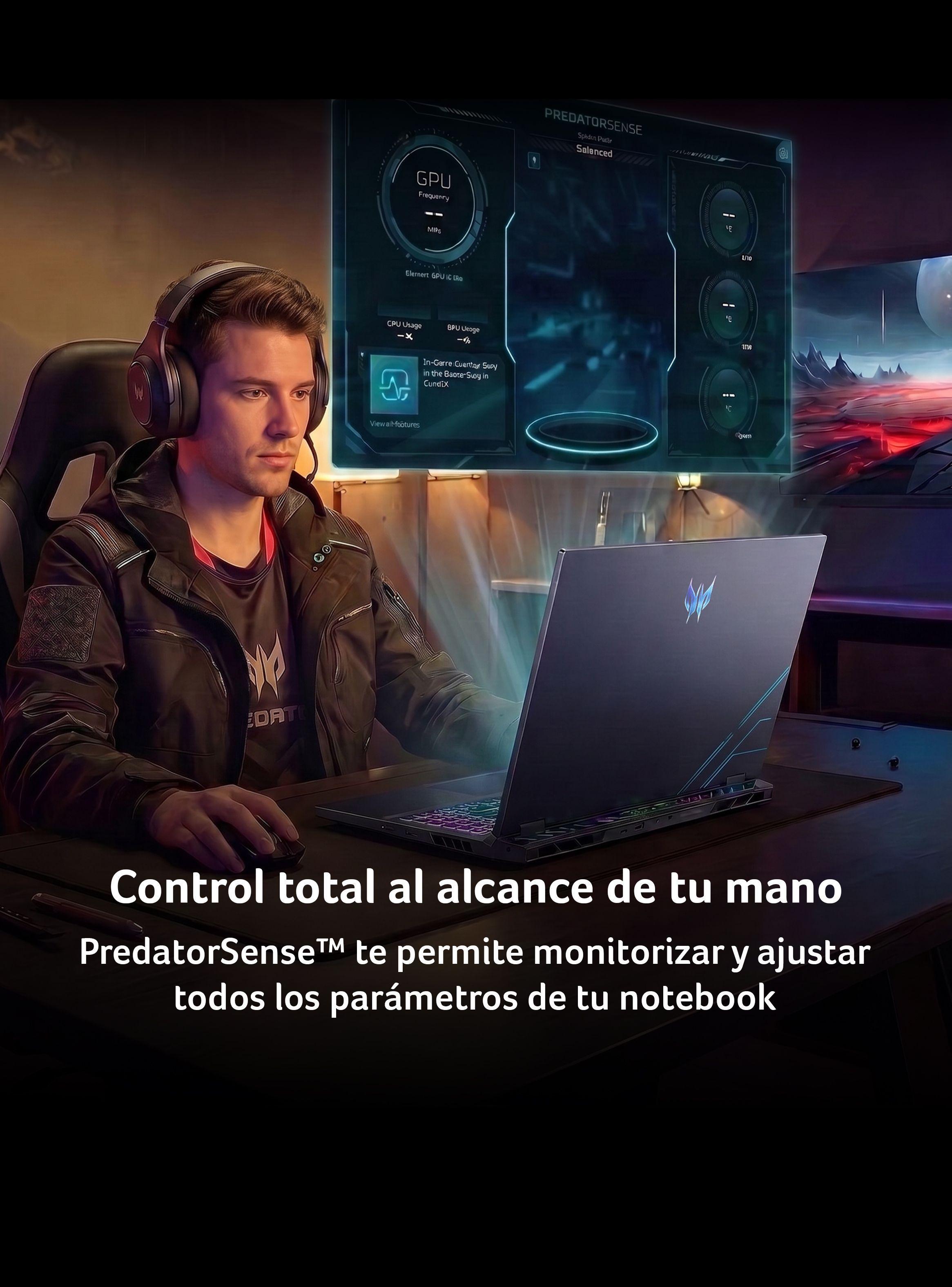 Notebook  Acer PHN14-71-760T-US-1 / Intel Ultra 7 255H / 1TB SSD / 16GB RAM / RTX™ 5060 / 14'5-3