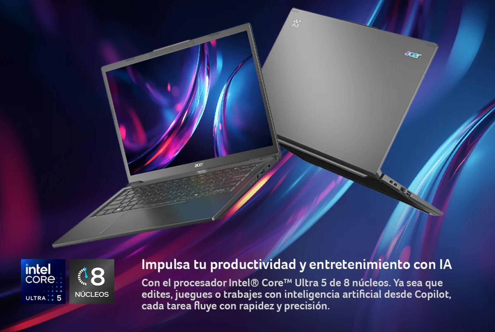 Notebook Acer 14' A14-52MT-59PE | Intel Core Ultra 5 Serie 2 226V |16 GB RAM | 512gb | PantallaTouch-5