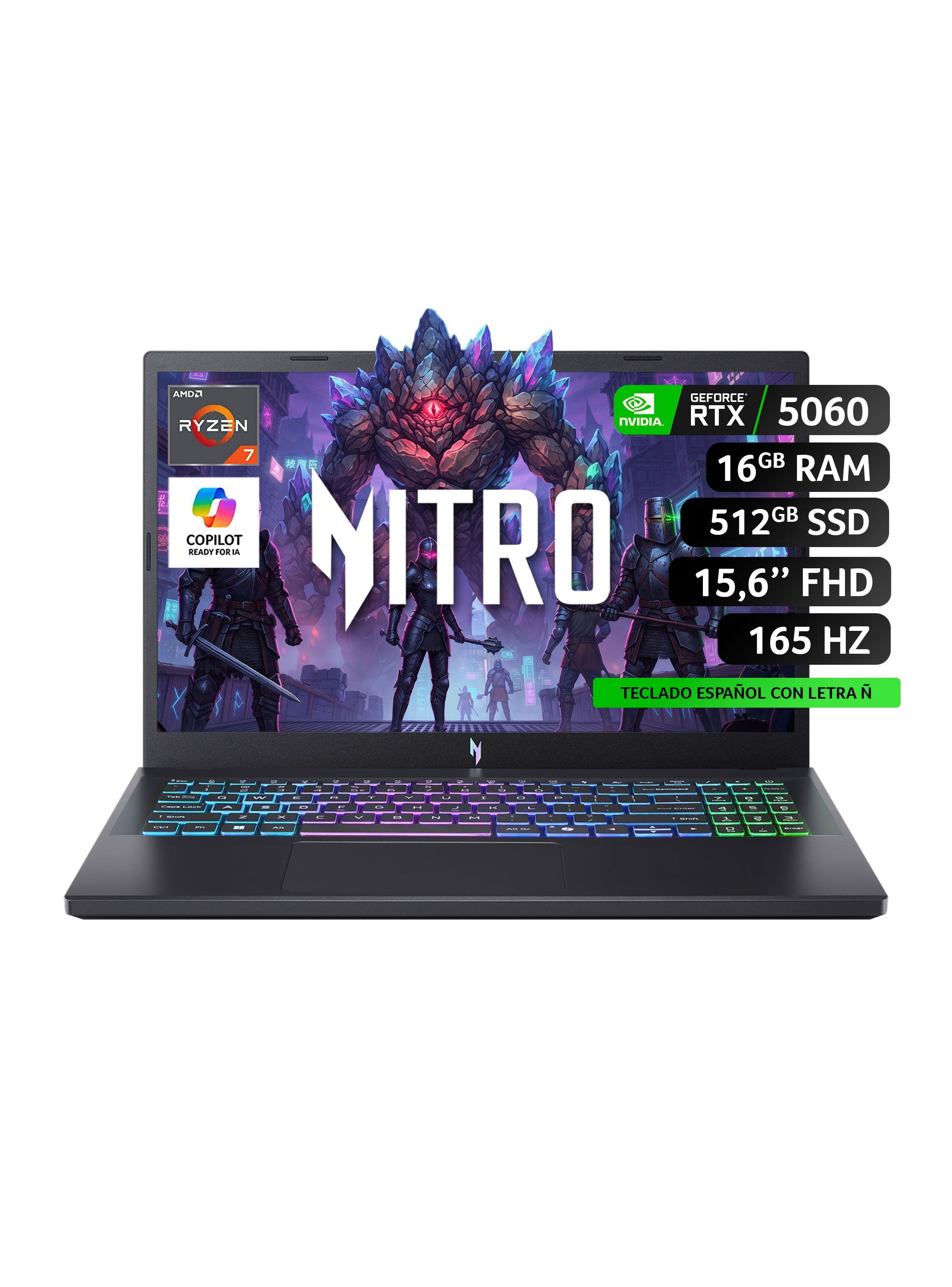 Notebook ANV15-A31-R8WU-1 Acer Gamer Ryzen 7 / 16 Gb /512 Ssd/ Rtx 5060-0