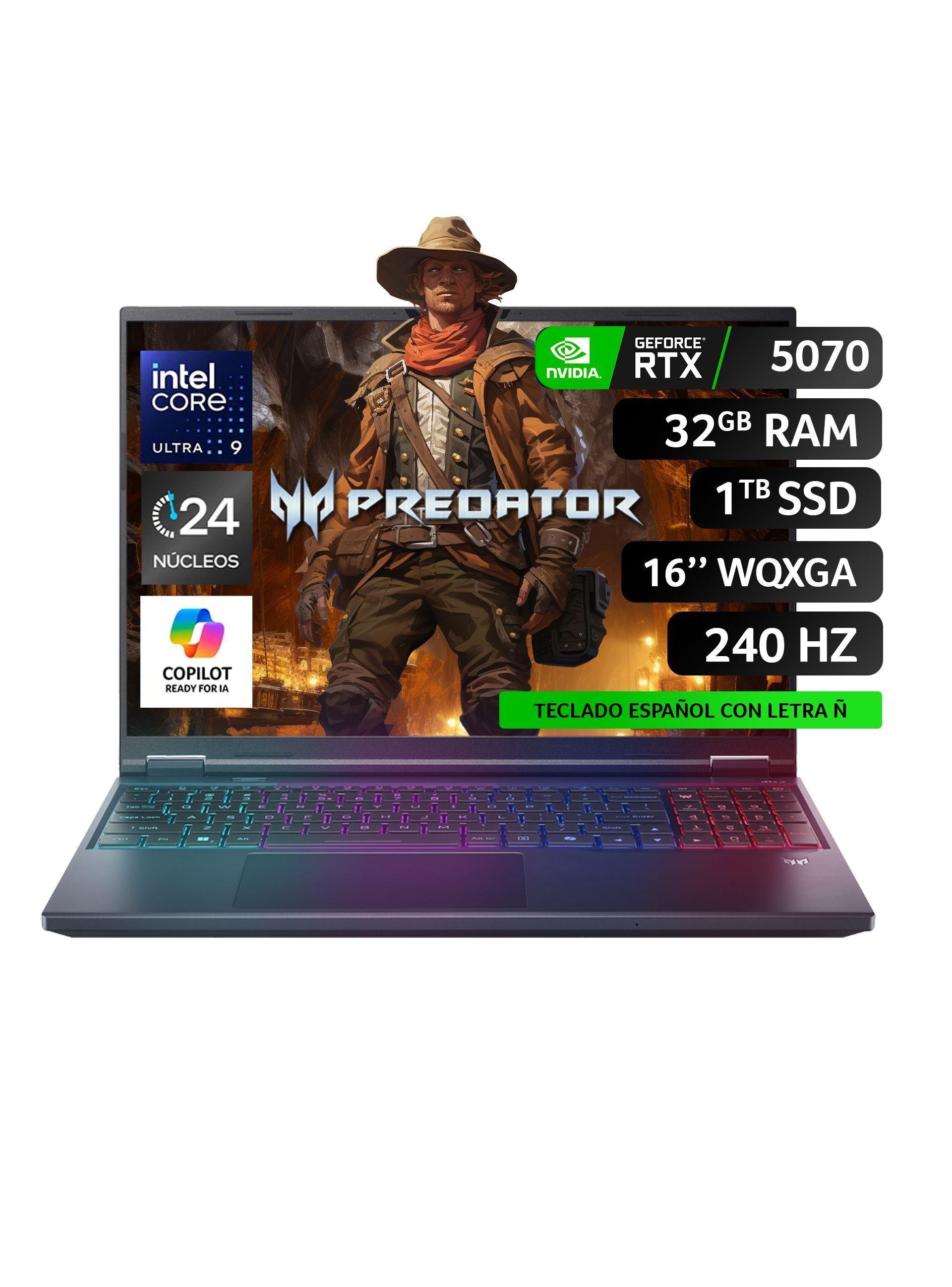 Notebook Gamer Predator Helios Neo 16 AI PHN16-73-965Y-1 Intel Core Ultra 9 32GB RAM 1TB SSD RTX 507-0
