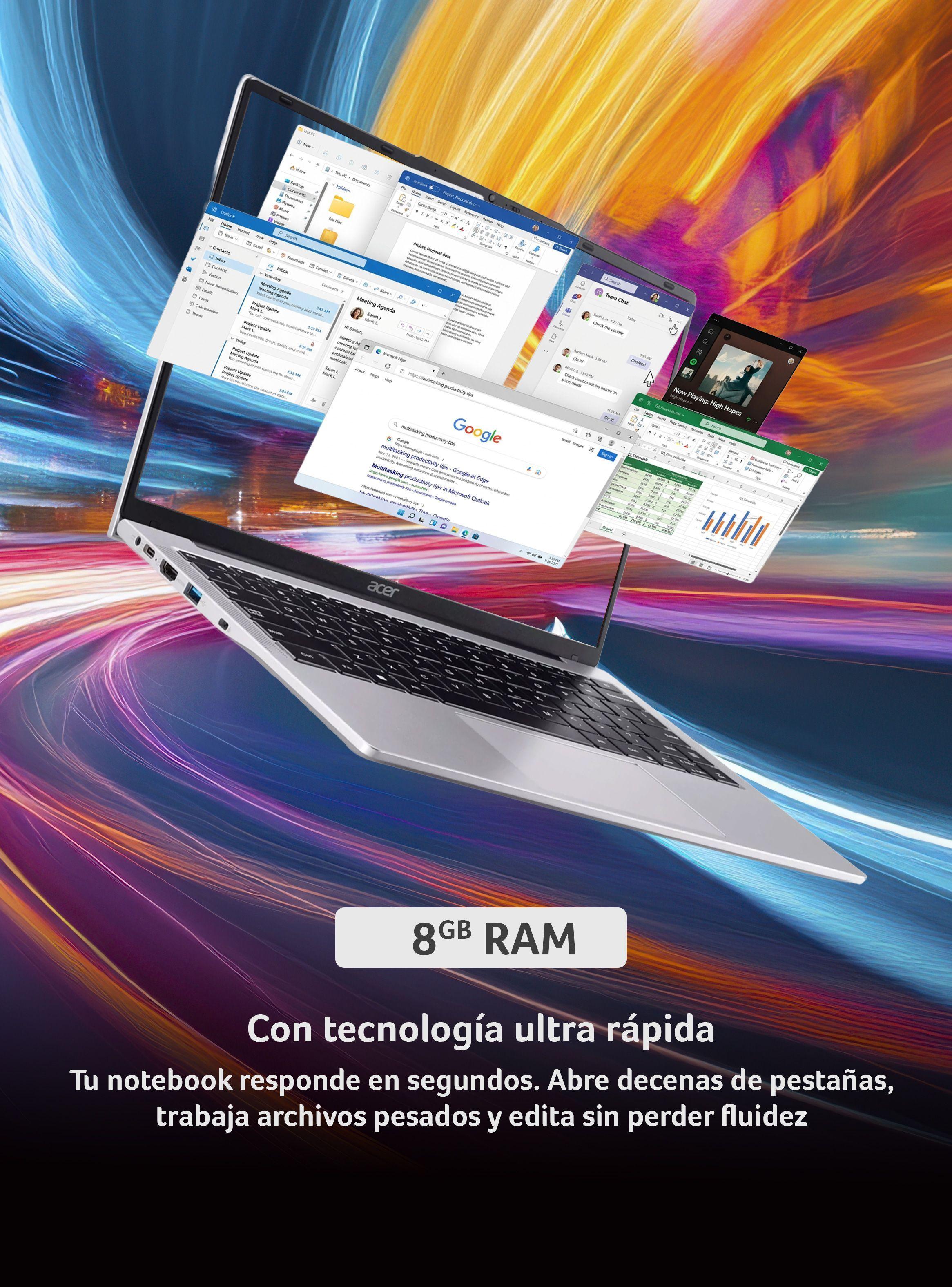 Notebook  ACER AL14-31P-3591-2 / IntelCore™ i3 8 Núcleos / 8GB RAM / 512GB SSD / 14"-2