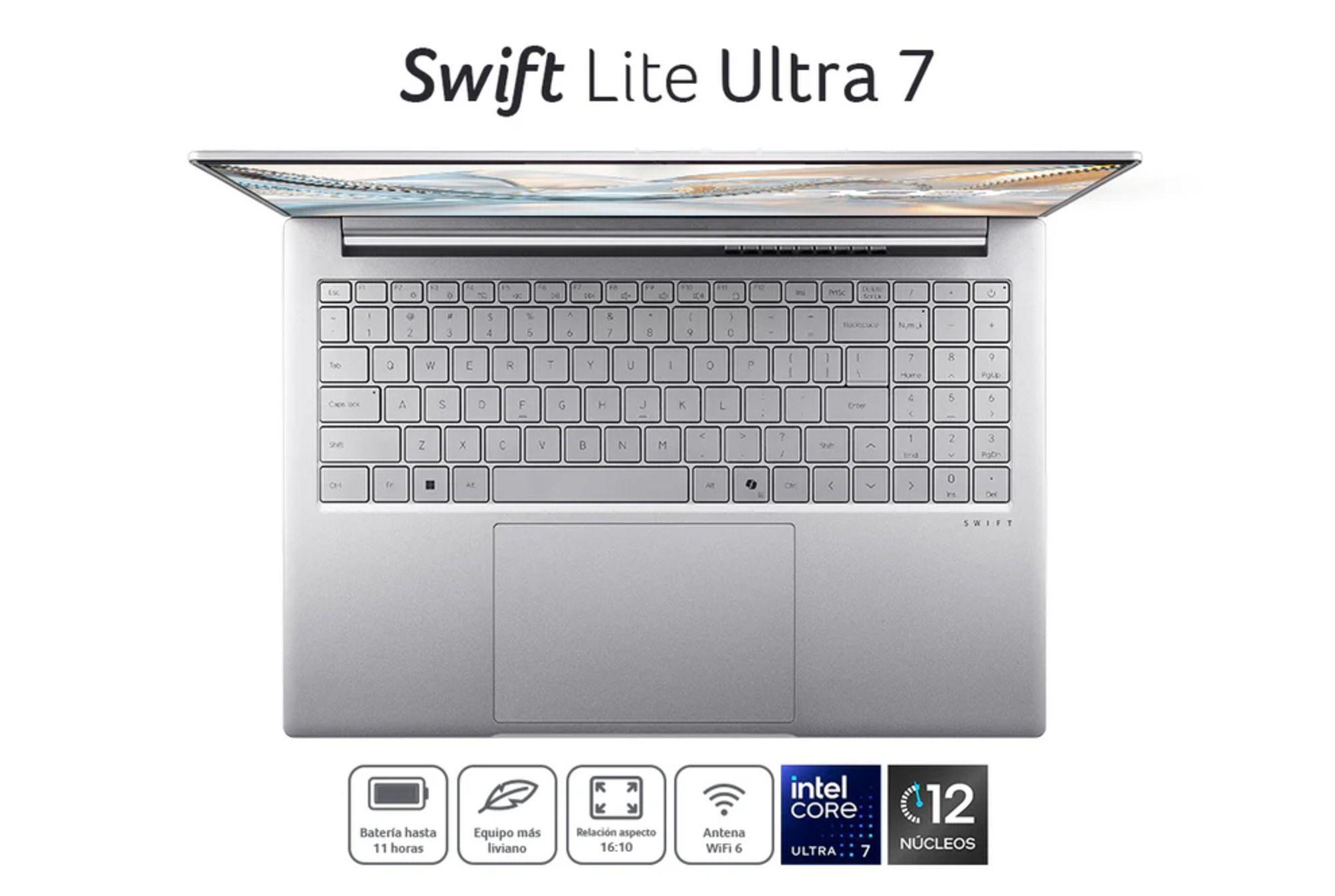 Notebook Acer Swift Lite SFL16-51M-71HH-1 / Intel Core Ultra 7 155U / Disco 1TB SSD / 16 GB -2