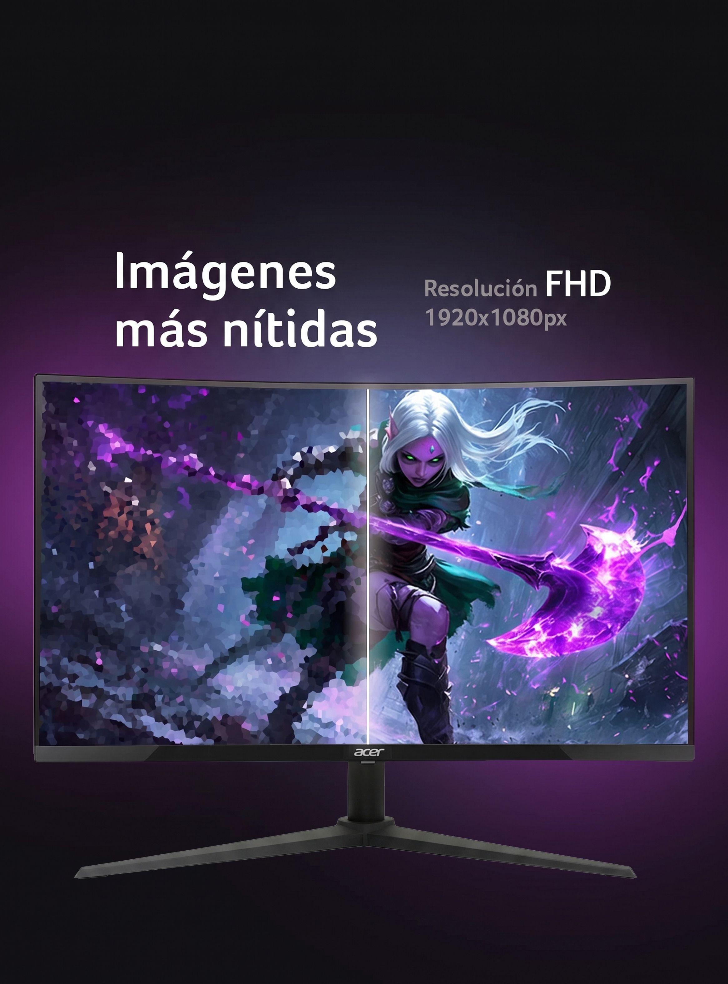 Monitor Acer Gamer Curvo XZ270 / 27"FHD/1500R / Panel VA /240HZ / 1MS VRB-5