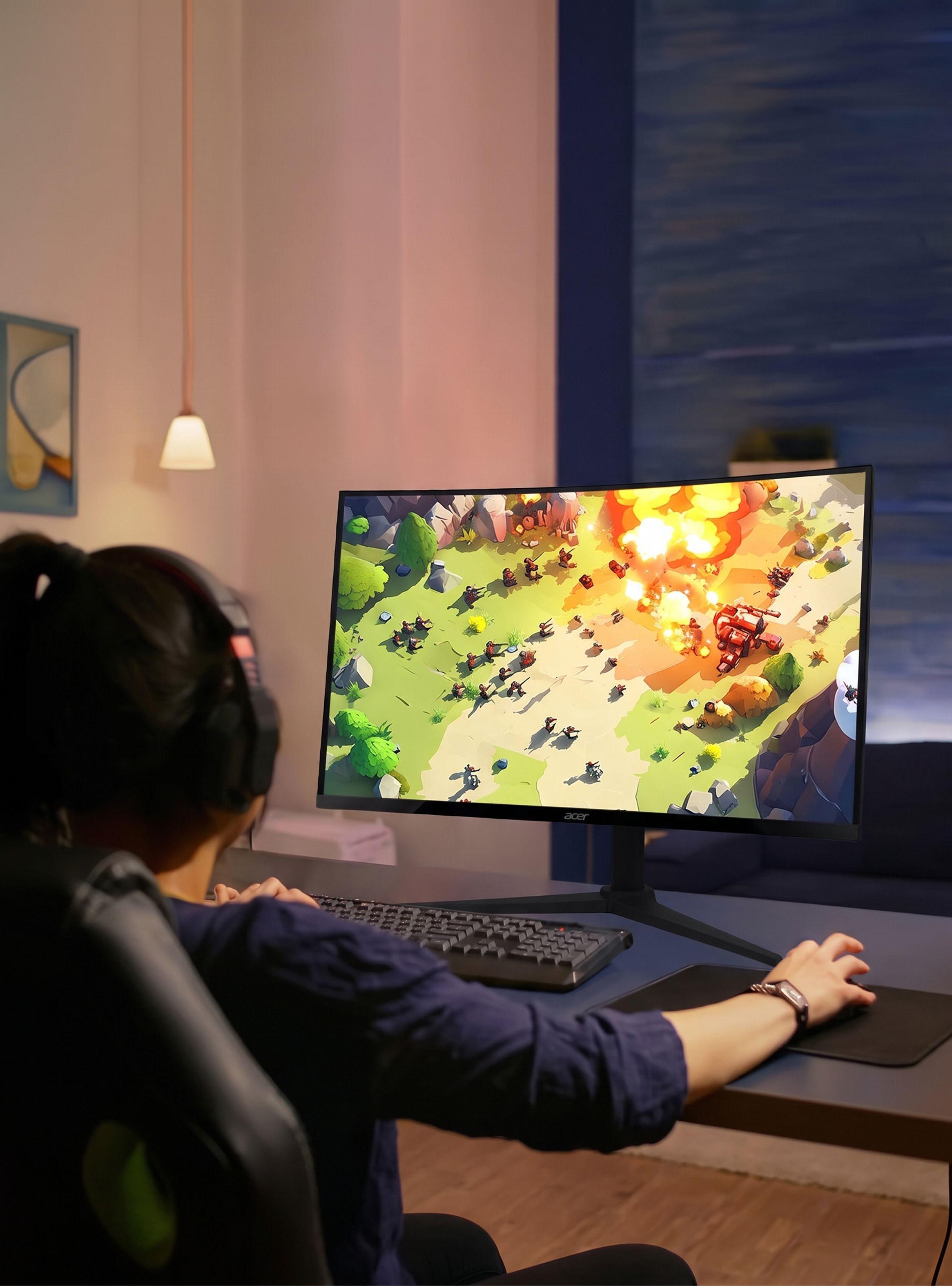 Monitor Acer Gamer Curvo XZ270 / 27"FHD/1500R / Panel VA /240HZ / 1MS VRB-7