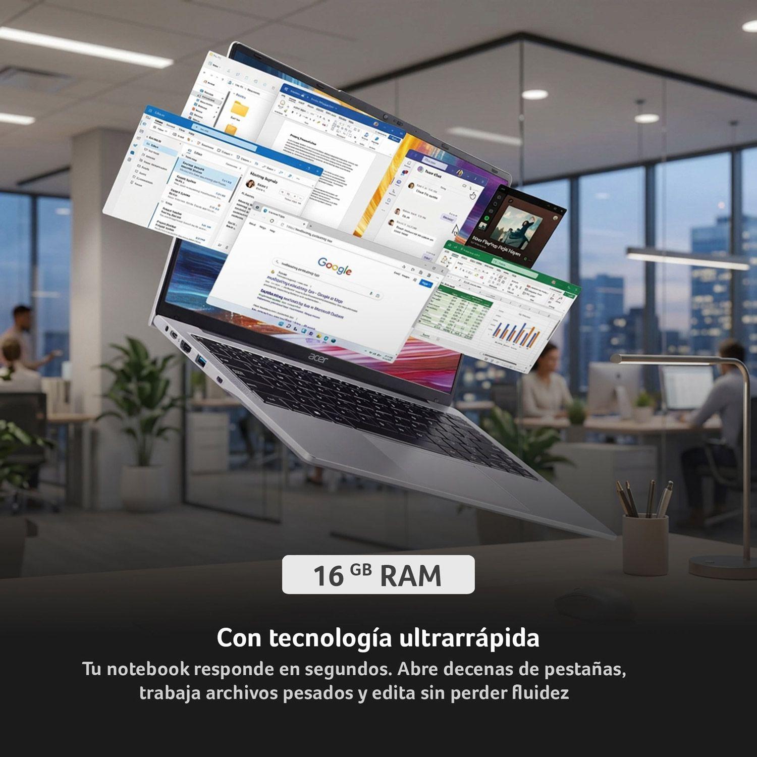 Notebook ACER Aspire Lite AL14-31P-31TH-1 / Intel Corei3 8 Núcleos / 16GB RAM / 512GB SSD / 14 -2