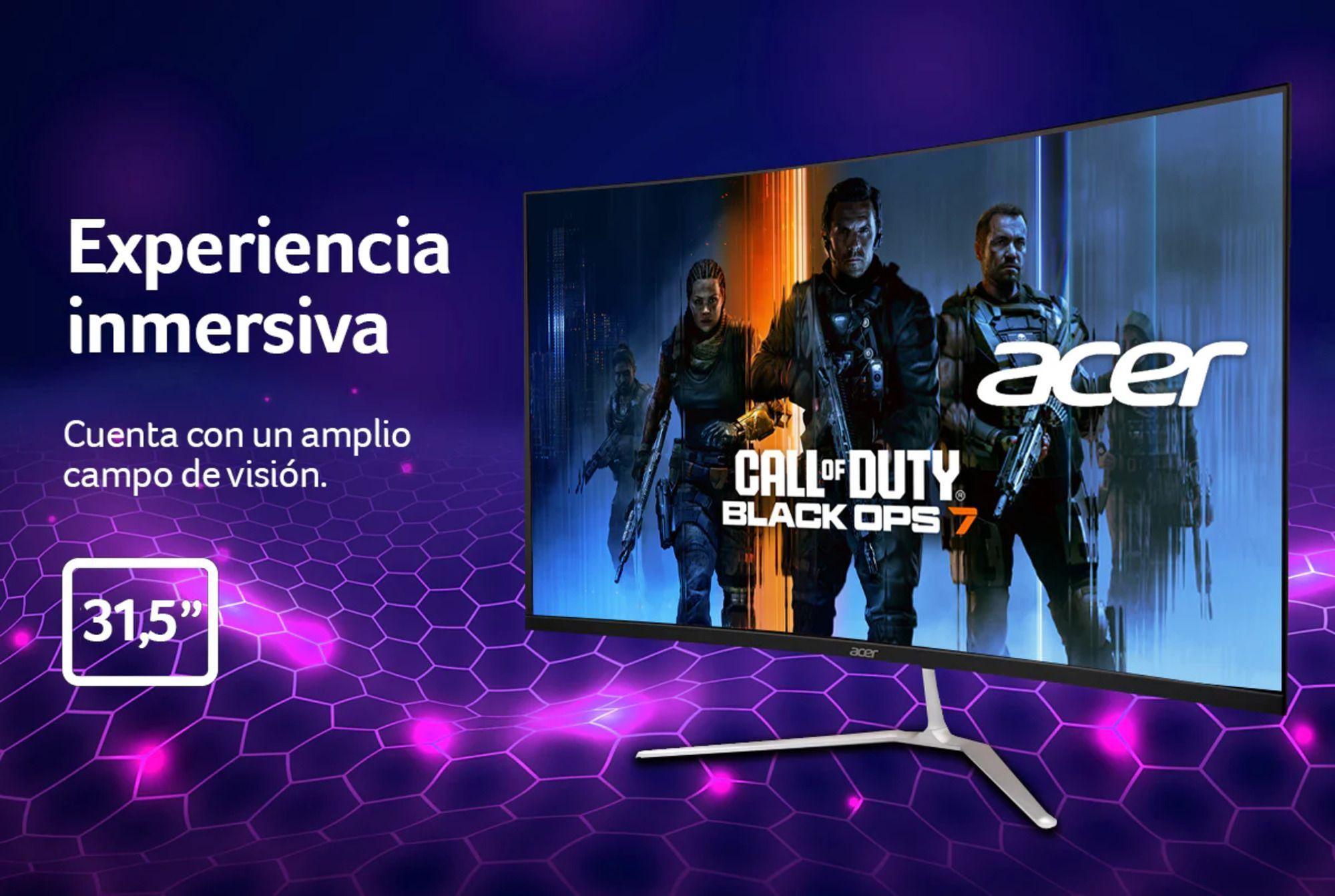 Monitor Gamer Curvo Acer EDA320Q 31.5" FHD Panel VA Zero-Frame 1Ms 180Hz-2