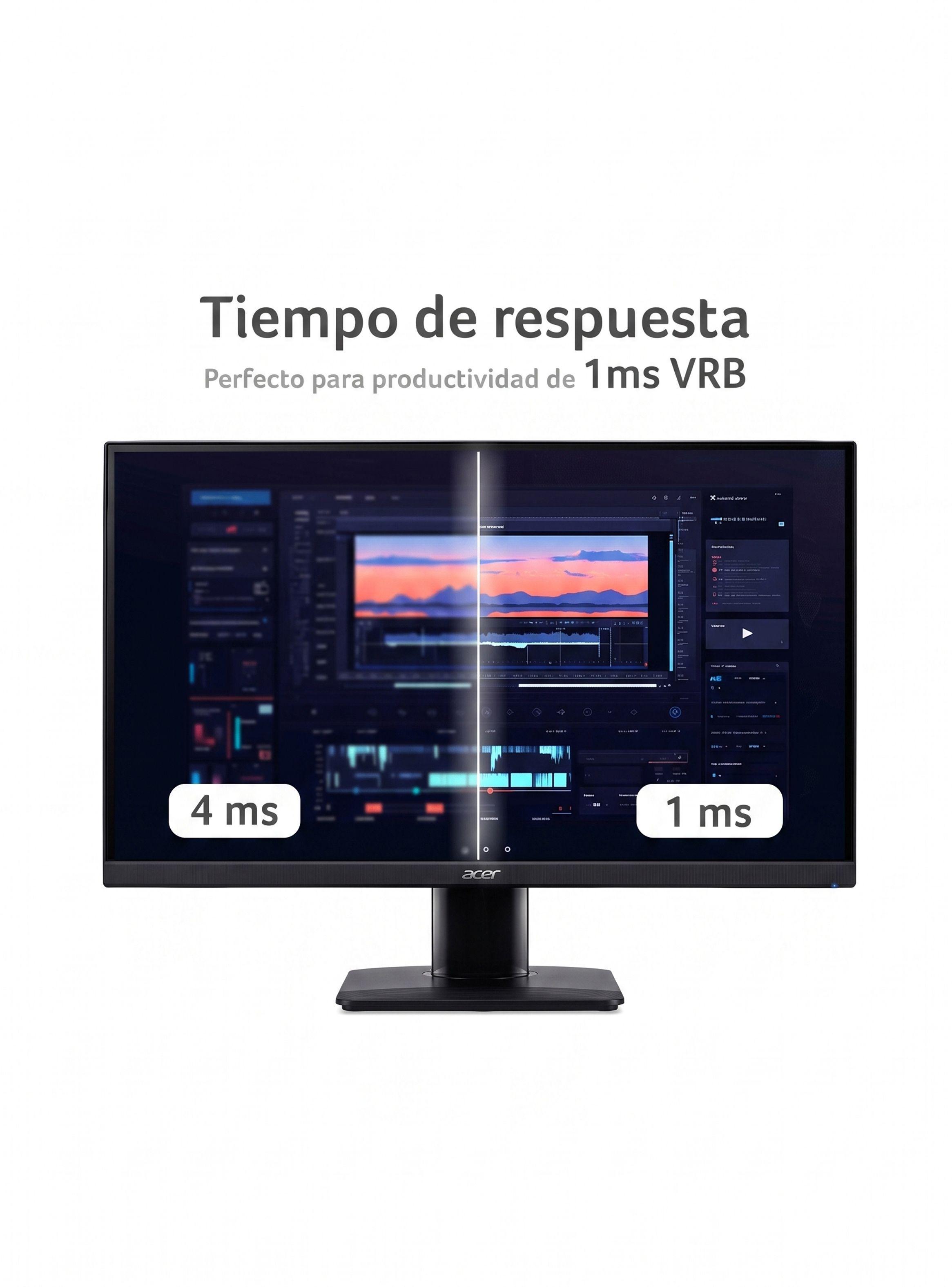 Monitor  Acer  / 27 Pulgadas / FHD 1920 X 1080 / Frecuencia 100 Hz / 1 ms VRB / -5