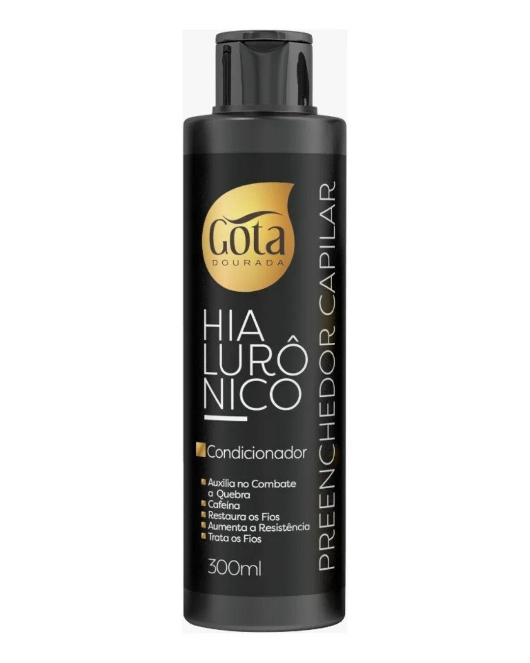 Kit Shampoo Y Acondicionador Hialurónico Gota Dourada 300 ML-3