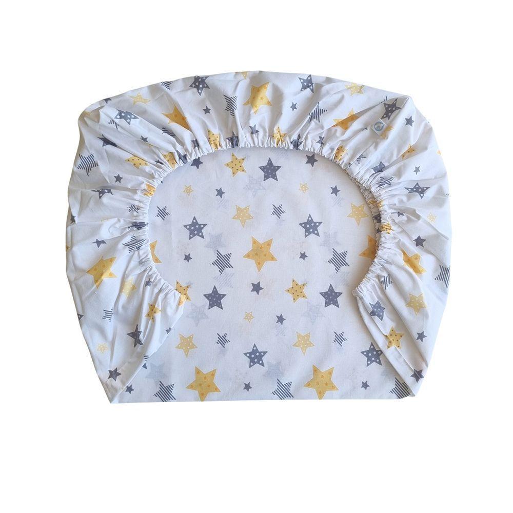 Set de 2 S banas Bajeras para Cuna 100x70x12 Diseño Estrellas Amarillas-2