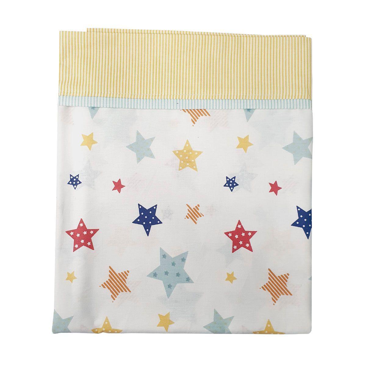 Set de Sábanas para Colecho 3 Piezas Diseño Estrellas Multicolor-2