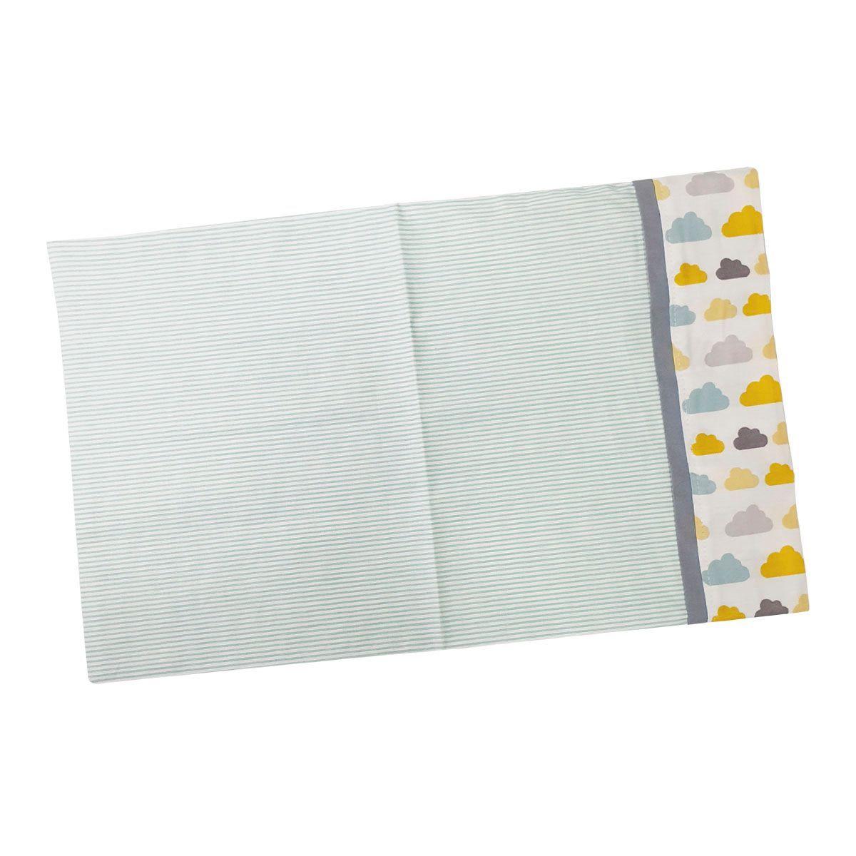 Set de Sábanas para Colecho 3 Piezas Diseño Nubesitas Amarillo-3