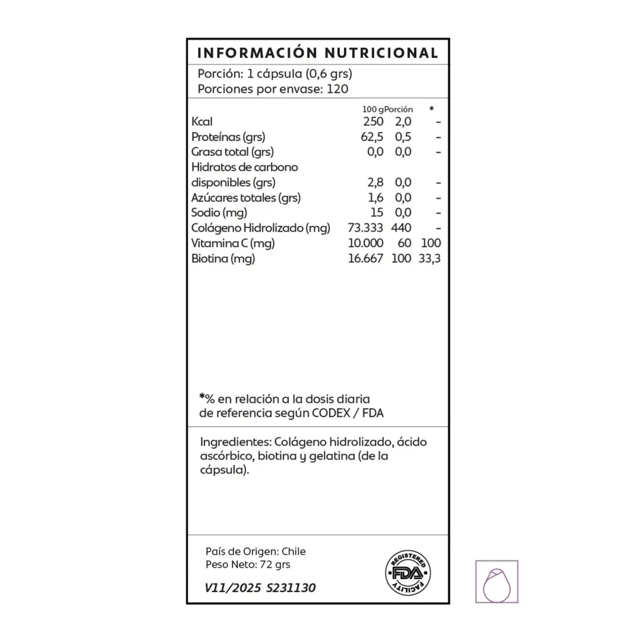 Colageno + Biotina + Vitamina C - 120 Caps  | Mind Nutrition-1