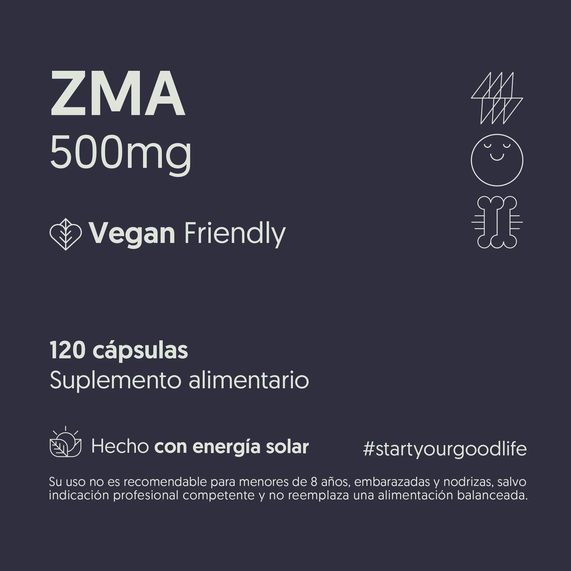 ZMA 500mg (Zinc, Magnesio, Vitamina B6) - 120 Caps | Biostream-3
