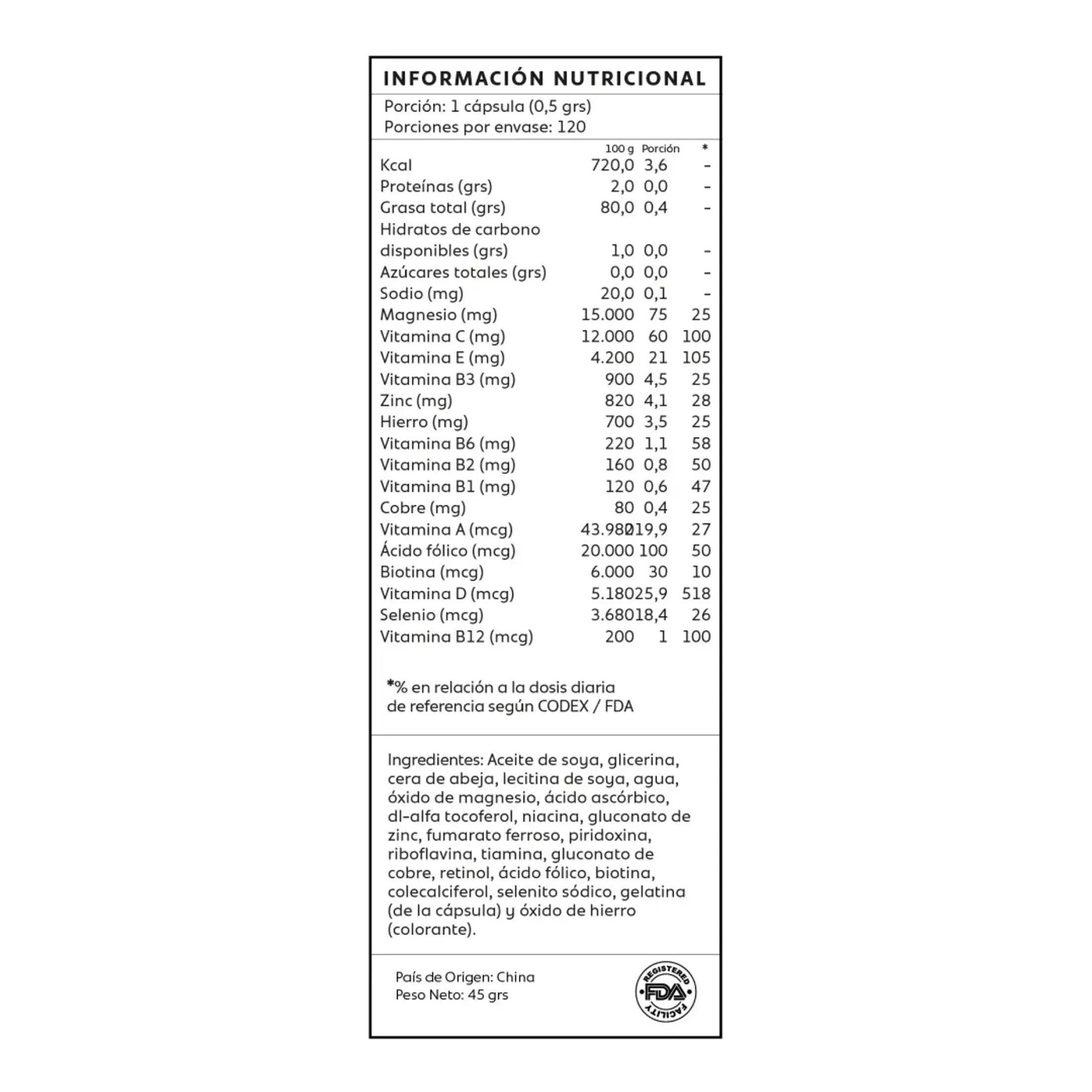 Multivitamínico Multimineral - 60 Caps  | Mind Nutrition-1
